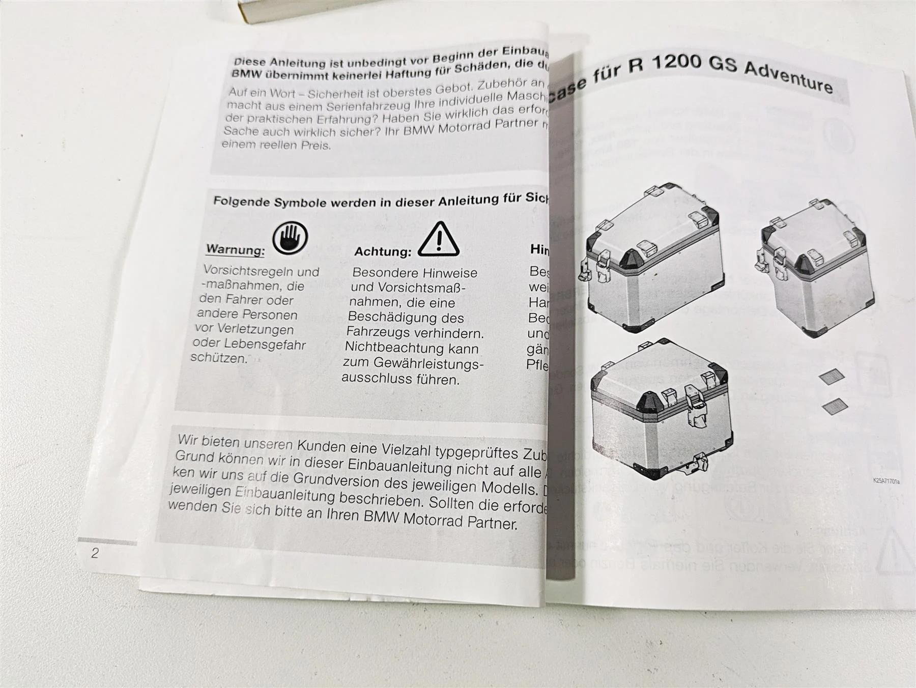 2006 BMW R1200GS K255 Adv Owners Manual & Documents Set 014776899307 - Image 5