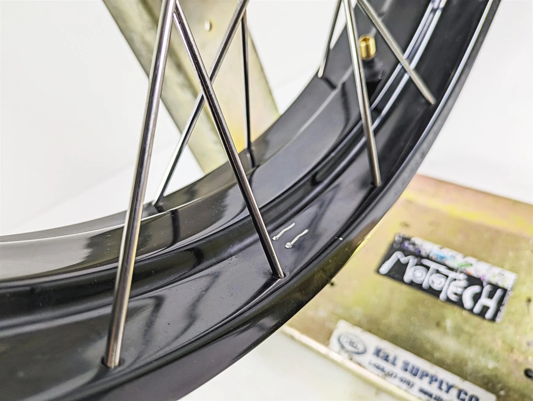 2006 BMW R1200GS K255 Adv Straight 19x2.5 Front Wheel Spoke Rim 36317710866 - Image 6