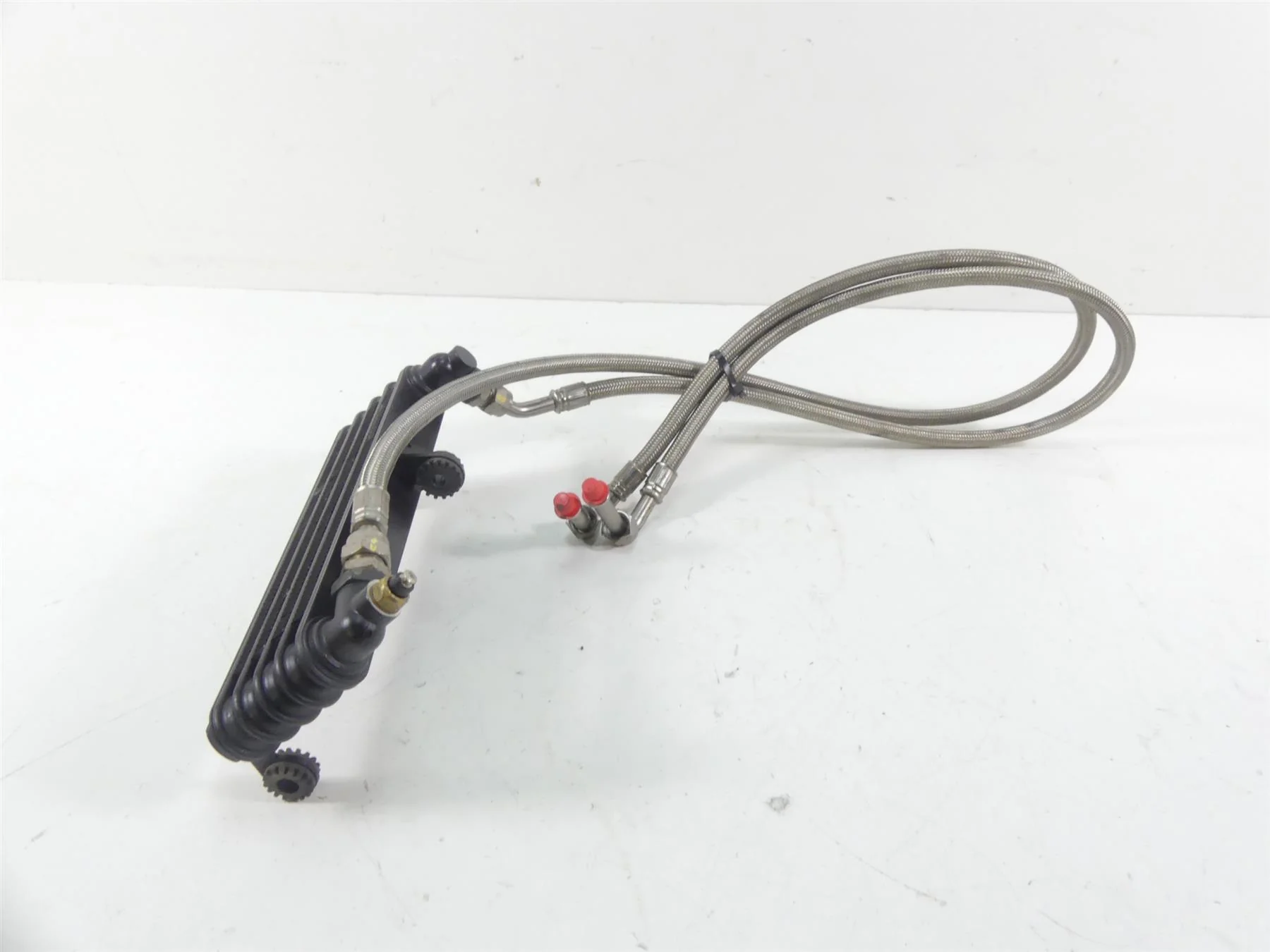 2006 Ducati Multistrada 1000S Oil Cooler Radiator & Lines 54840471A - Image 2