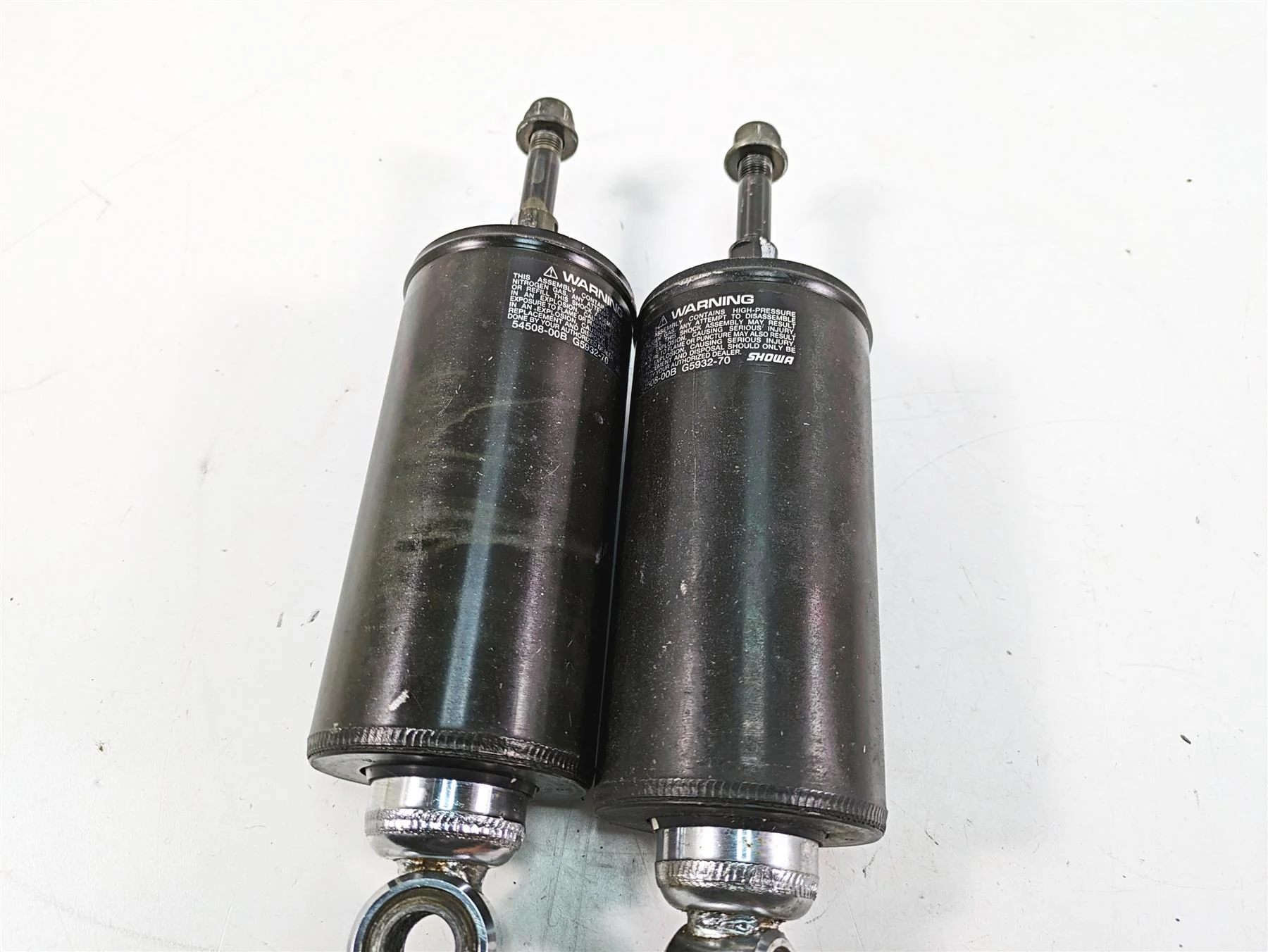 2006 Harley Softail FXSTSI Springer Rear Showa Suspension Shock Set 54508-00B - Image 8