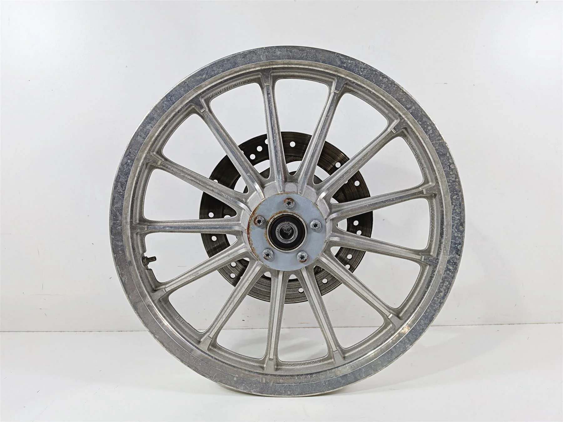 2006 Harley Sportster XL883 Low Front Wheel Rim 19x2.15 13 Spoke 43499-00A - Image 4