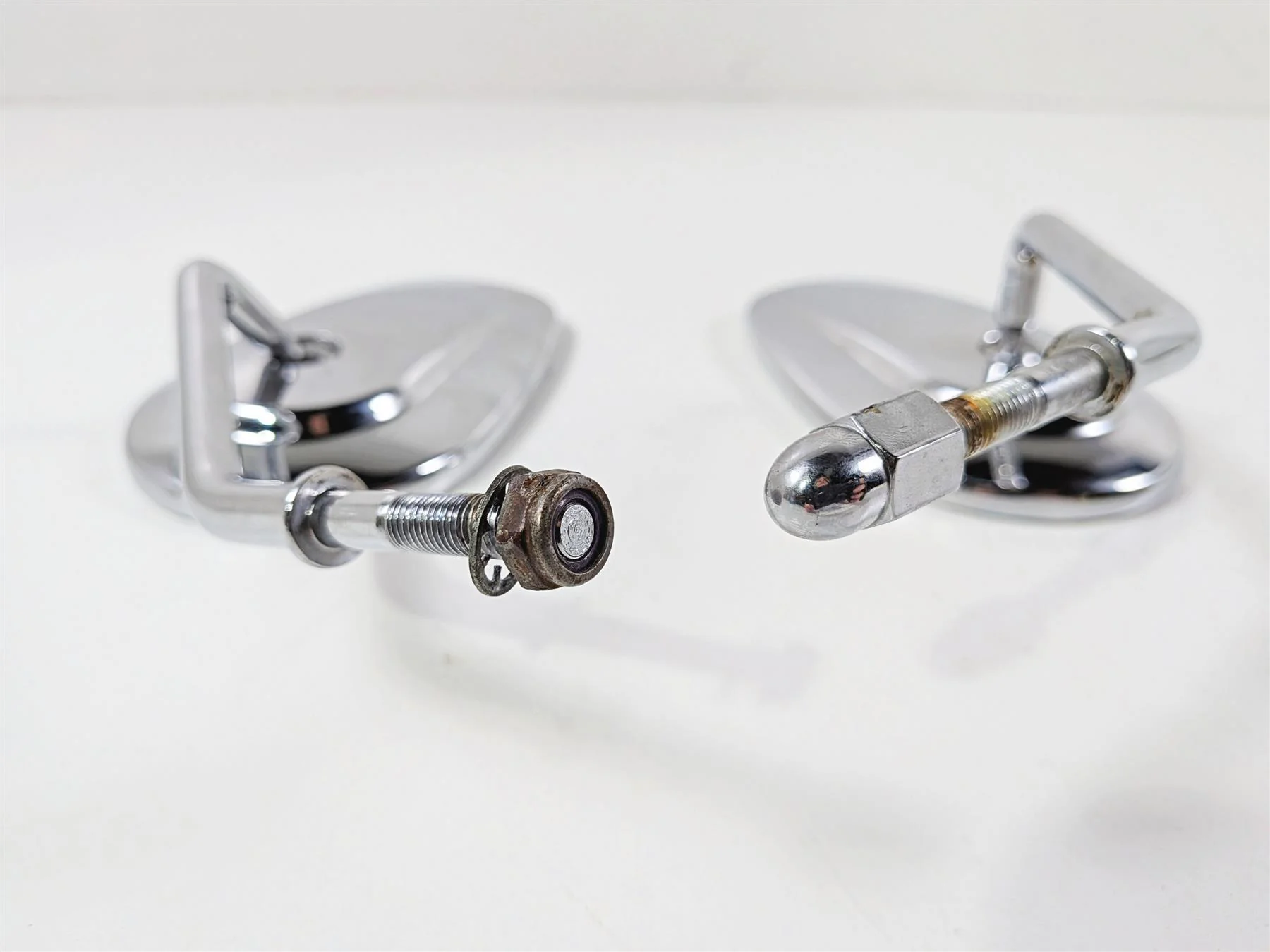 2006 Harley Sportster XL883 Low Rear View Mirror Set Chrome 91846-03B 91848-03B - Image 2