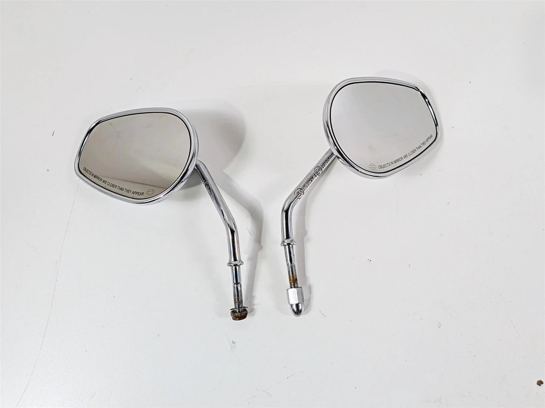 2006 Harley Sportster XL883 Low Rear View Mirror Set Chrome 91846-03B 91848-03B - Image 8