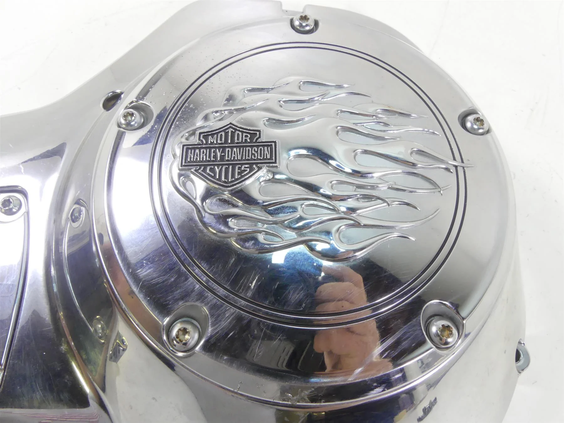 2006 Harley Touring FLHTCUI Electra Glide Outer Primary Clutch Cover 60685-04 - Image 7