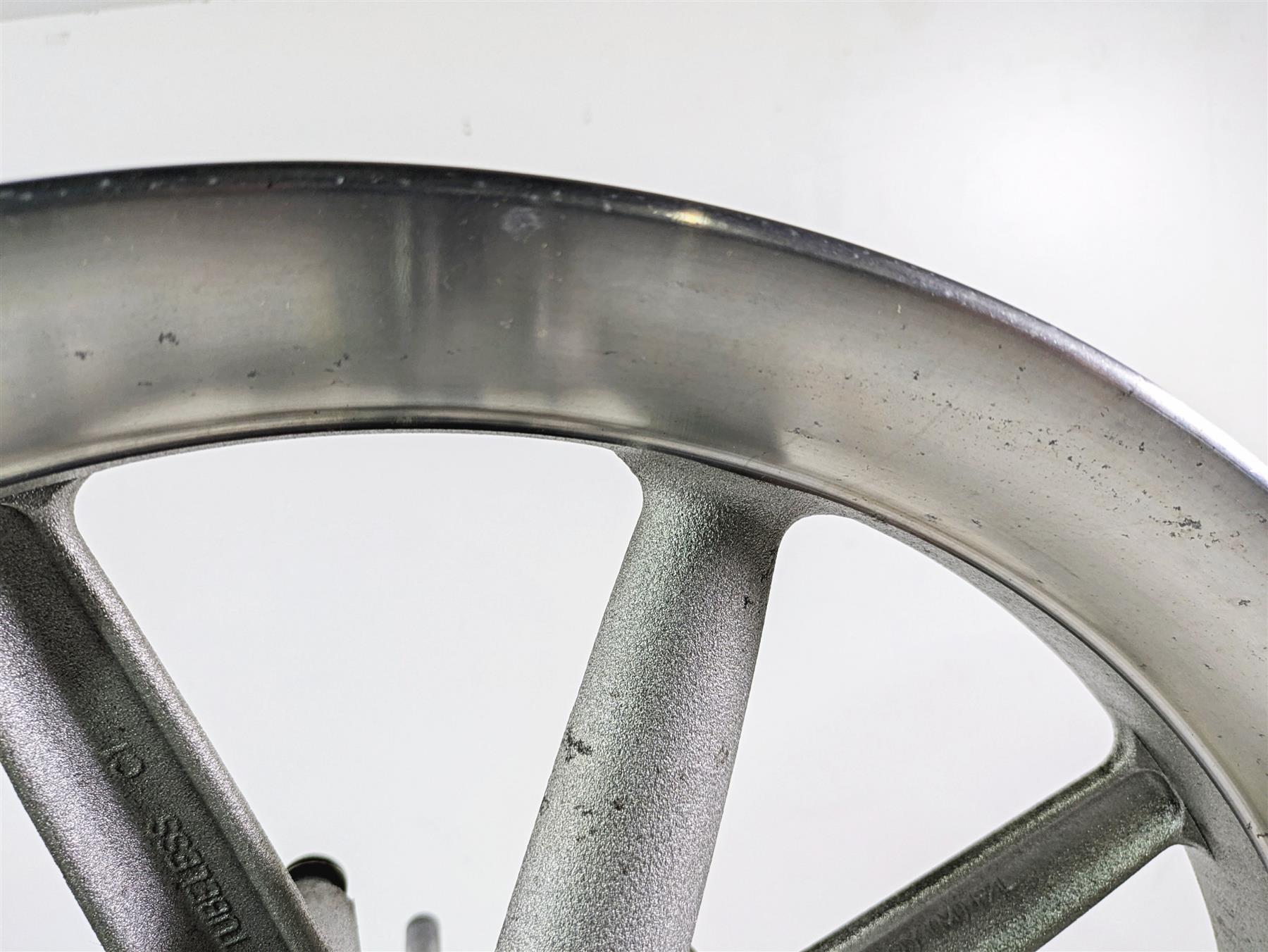 2006 Harley VRSCR Street V-Rod 10 Spoke Front Wheel Rim 19x3 43366-05 - Image 5