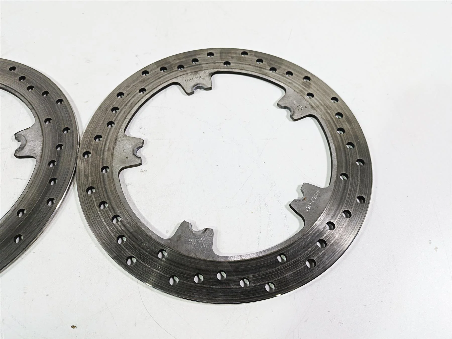 2006 Harley VRSCR Street V-Rod Front Brake Rotor Disc Set 44553-06A - Image 7
