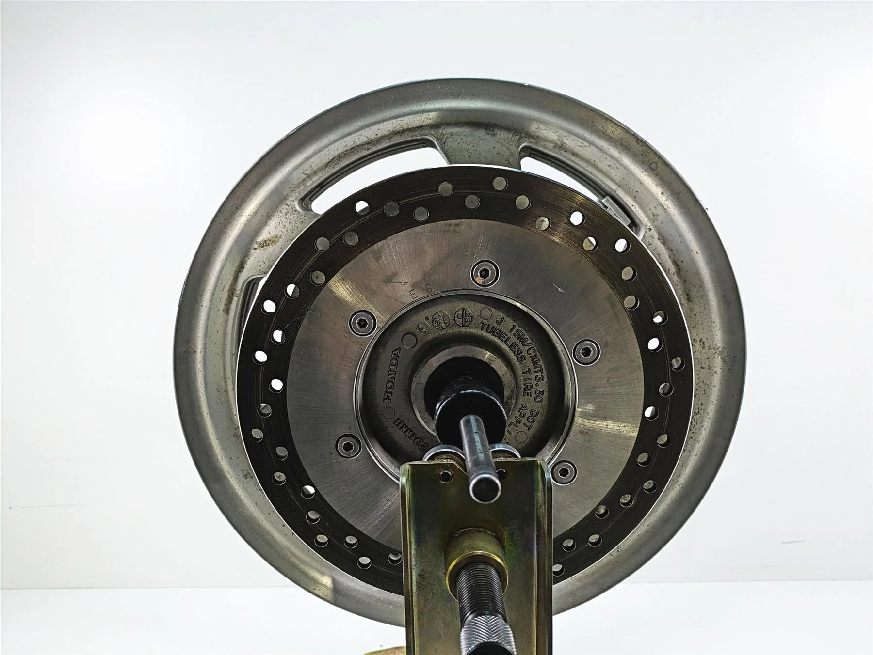 2006 Honda V-Twin VTX1300 R Straight Enkei 15x3.5 Rear Wheel Rim 42650-MEA-910 - Image 2