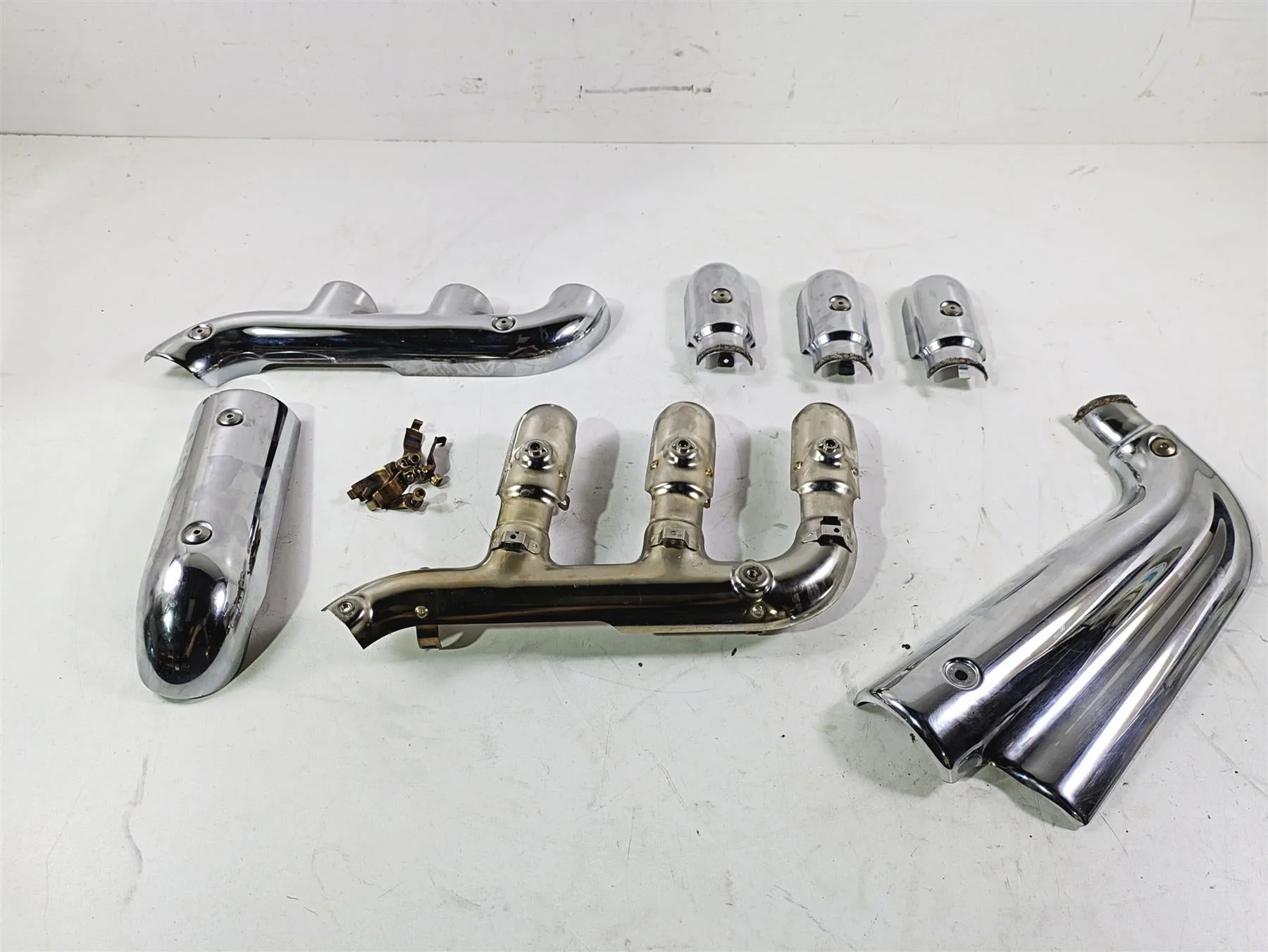 2006 Triumph Rocket 3 Exhaust Chrome Heat Shield Cover Set T2208512