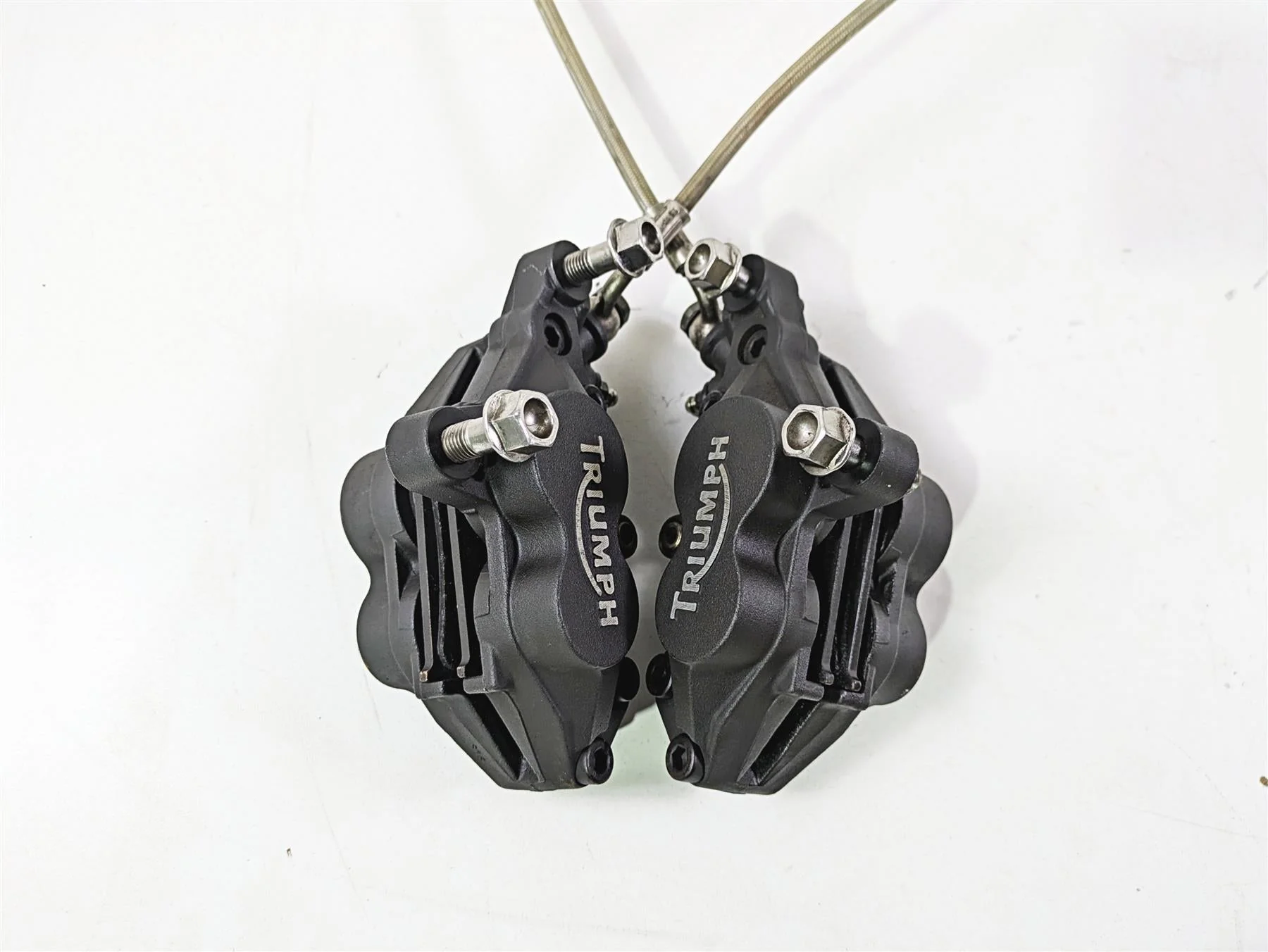 2006 Triumph Rocket 3 Front Brake Caliper Set & Lines T2020837 T2020388 - Image 7