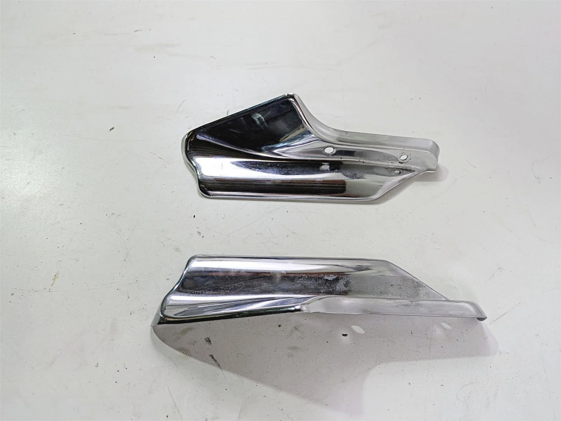 2006 Triumph Rocket 3 Front Fork Lower Cover Protector Set T2045512 T2045513 - Image 3