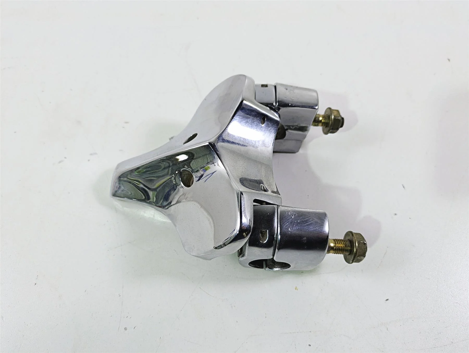 2006 Triumph Rocket 3 Handlebar Holder Riser Chrome Clamp T2045674 - Image 4