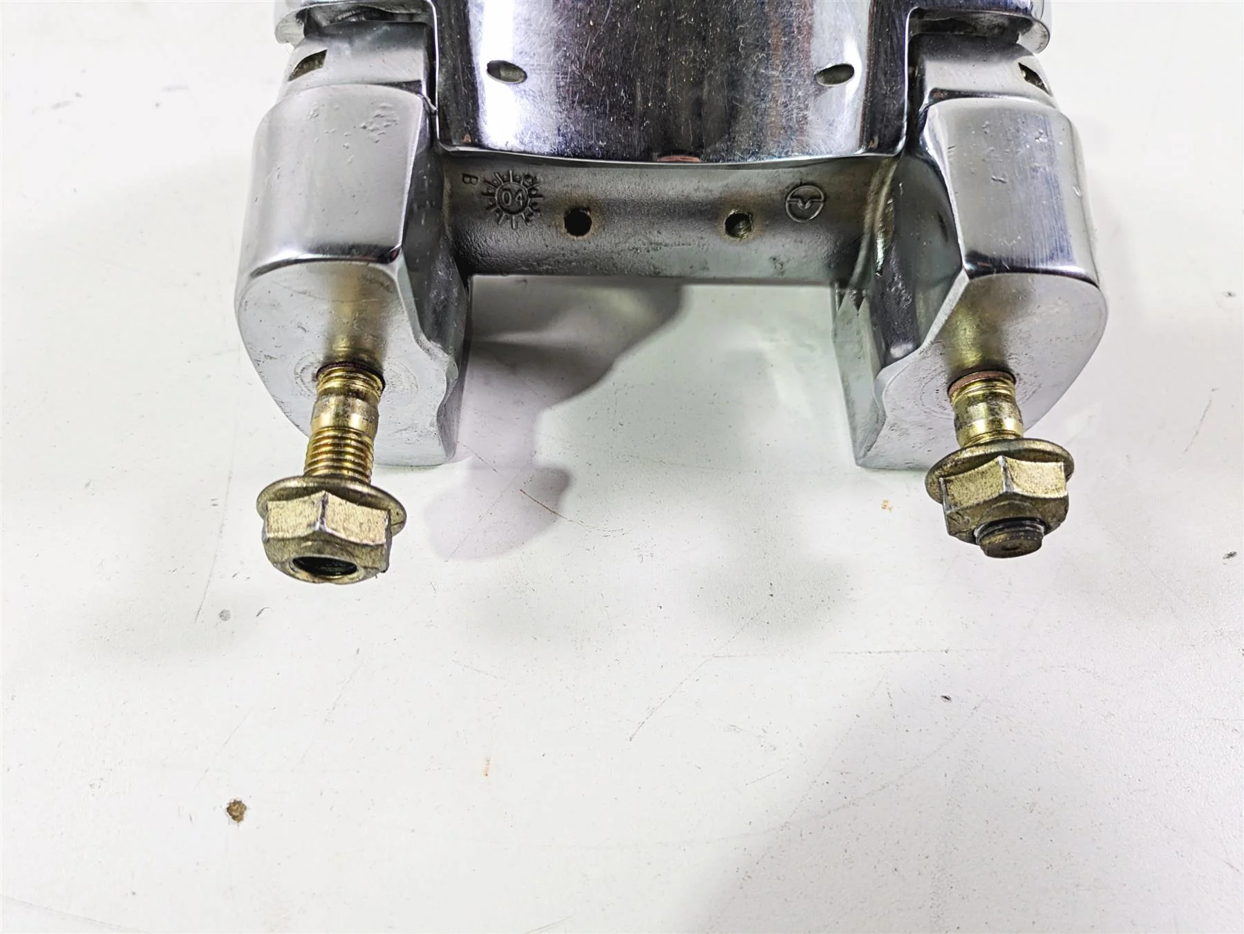 2006 Triumph Rocket 3 Handlebar Holder Riser Chrome Clamp T2045674 - Image 6