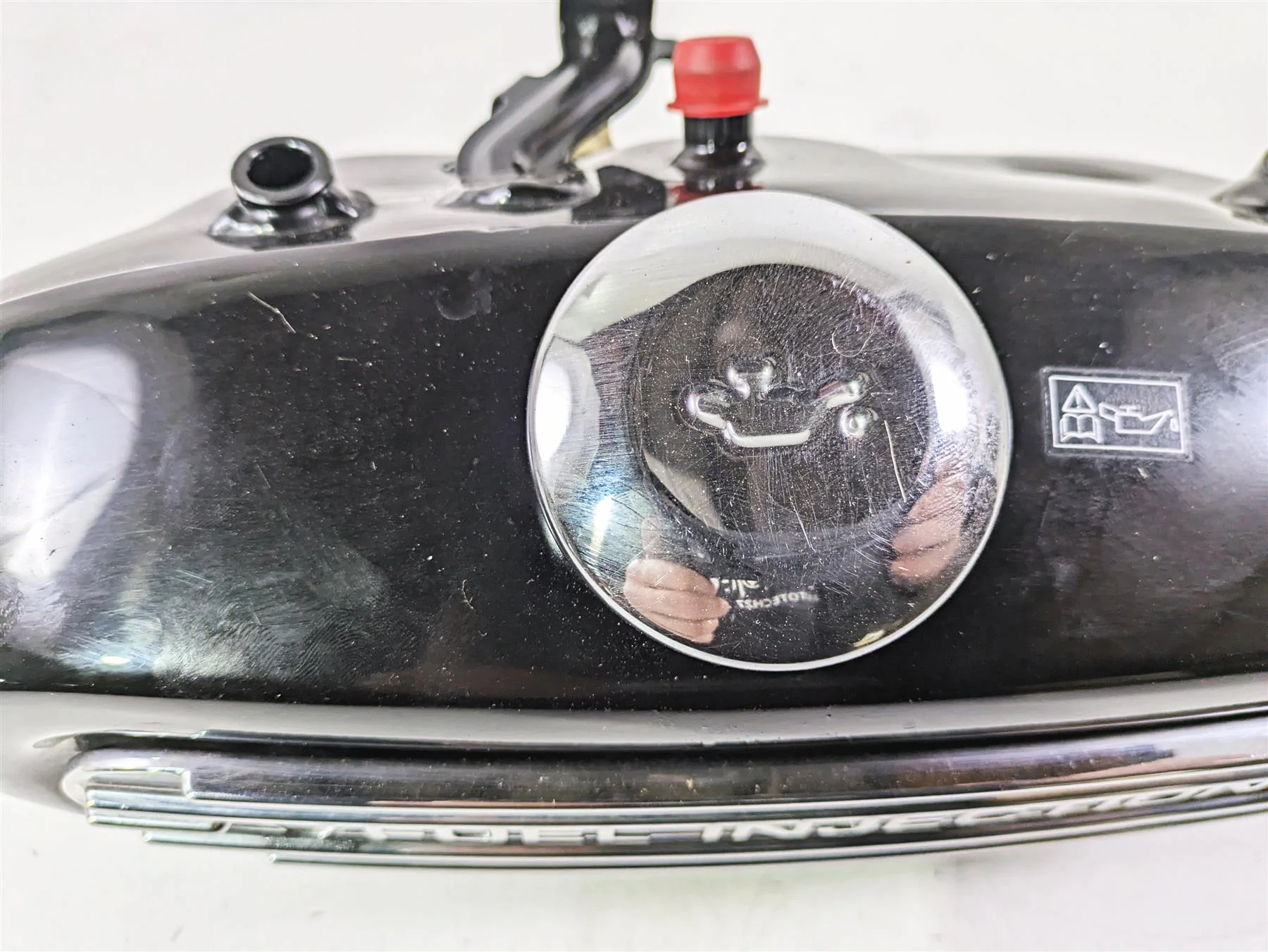 2006 Triumph Rocket 3 Side Oil Tank Reservoir & Lid T1210259 - Image 8