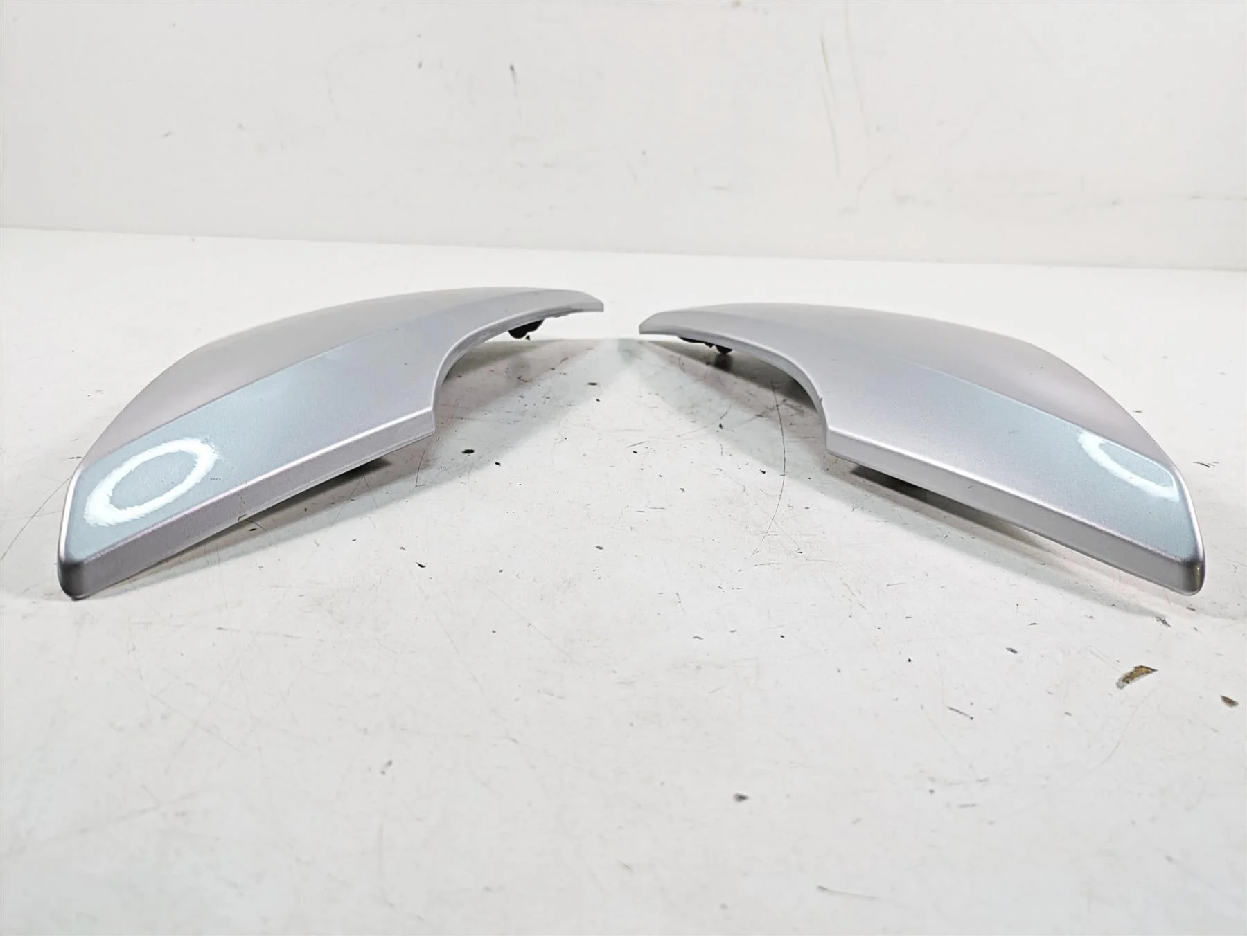 2007 BMW R1200RT K26 Left Right Mirror Cover Titan Silver 7697937 7697938 - Image 8
