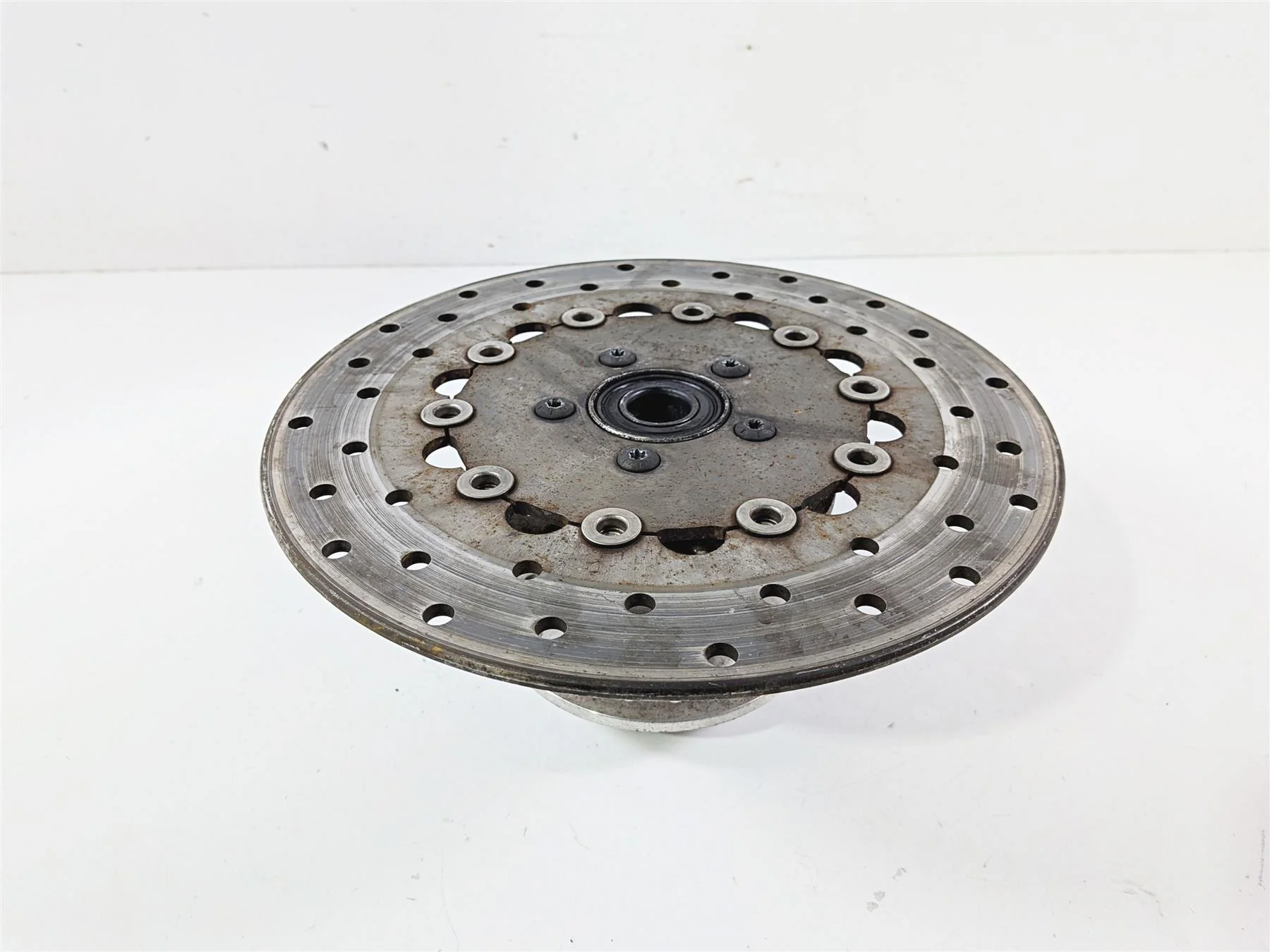 2007 Harley Dyna FXDB Street Bob Front Wheel Hub Spoke 19" + Rotor 43877-06 - Image 6
