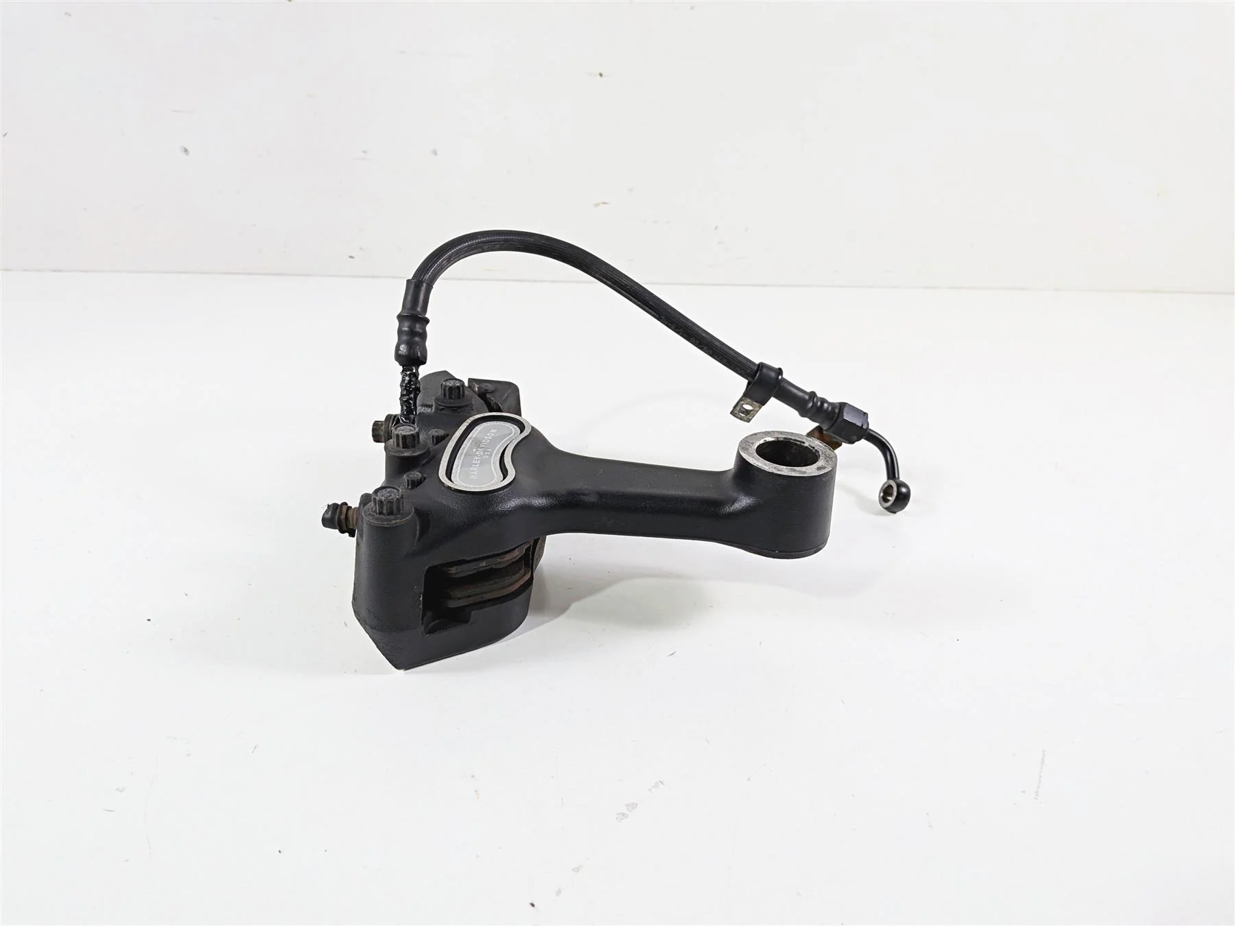 2007 Harley Dyna FXDB Street Bob Rear Brake Caliper + Line 44017-06 - Image 3