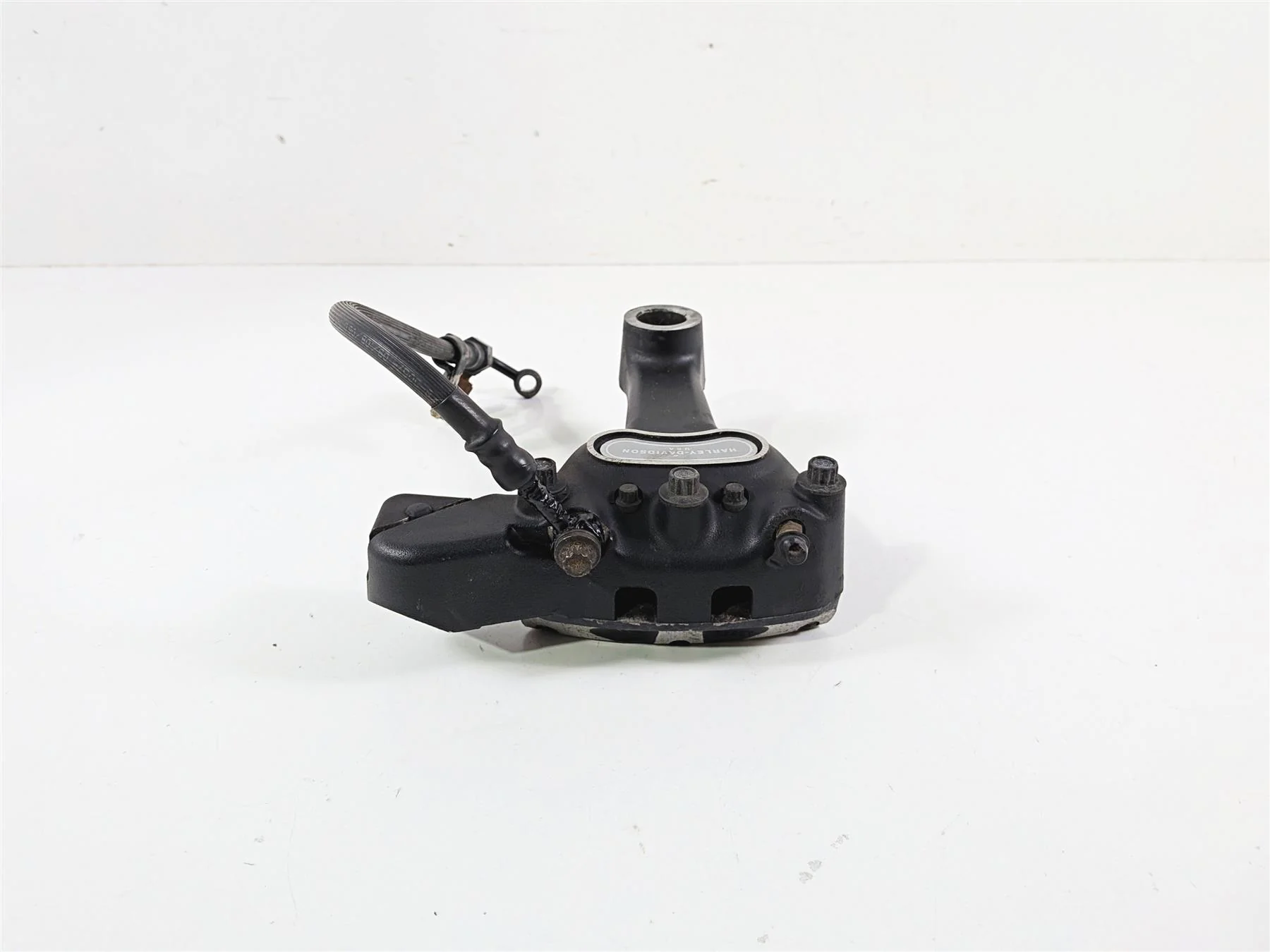 2007 Harley Dyna FXDB Street Bob Rear Brake Caliper + Line 44017-06 - Image 4