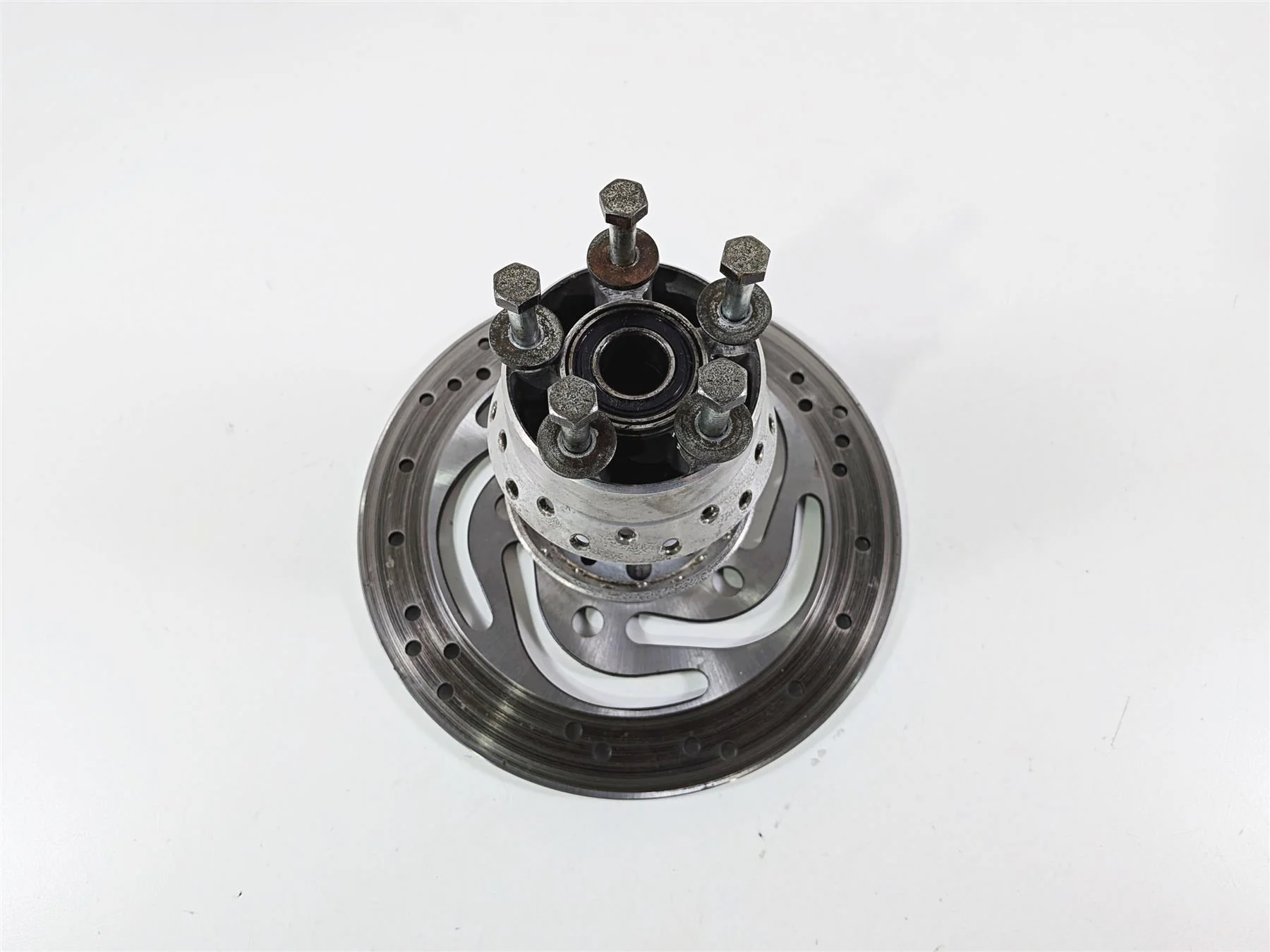 2007 Harley Dyna FXDB Street Bob Rear Wheel Hub Spoke 17" + Rotor 40979-06B