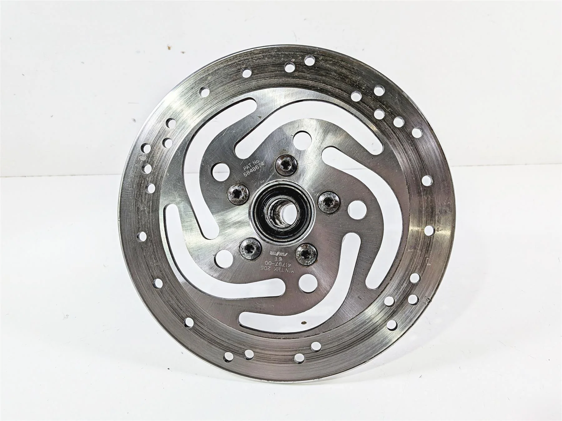 2007 Harley Dyna FXDB Street Bob Rear Wheel Hub Spoke 17" + Rotor 40979-06B - Image 4
