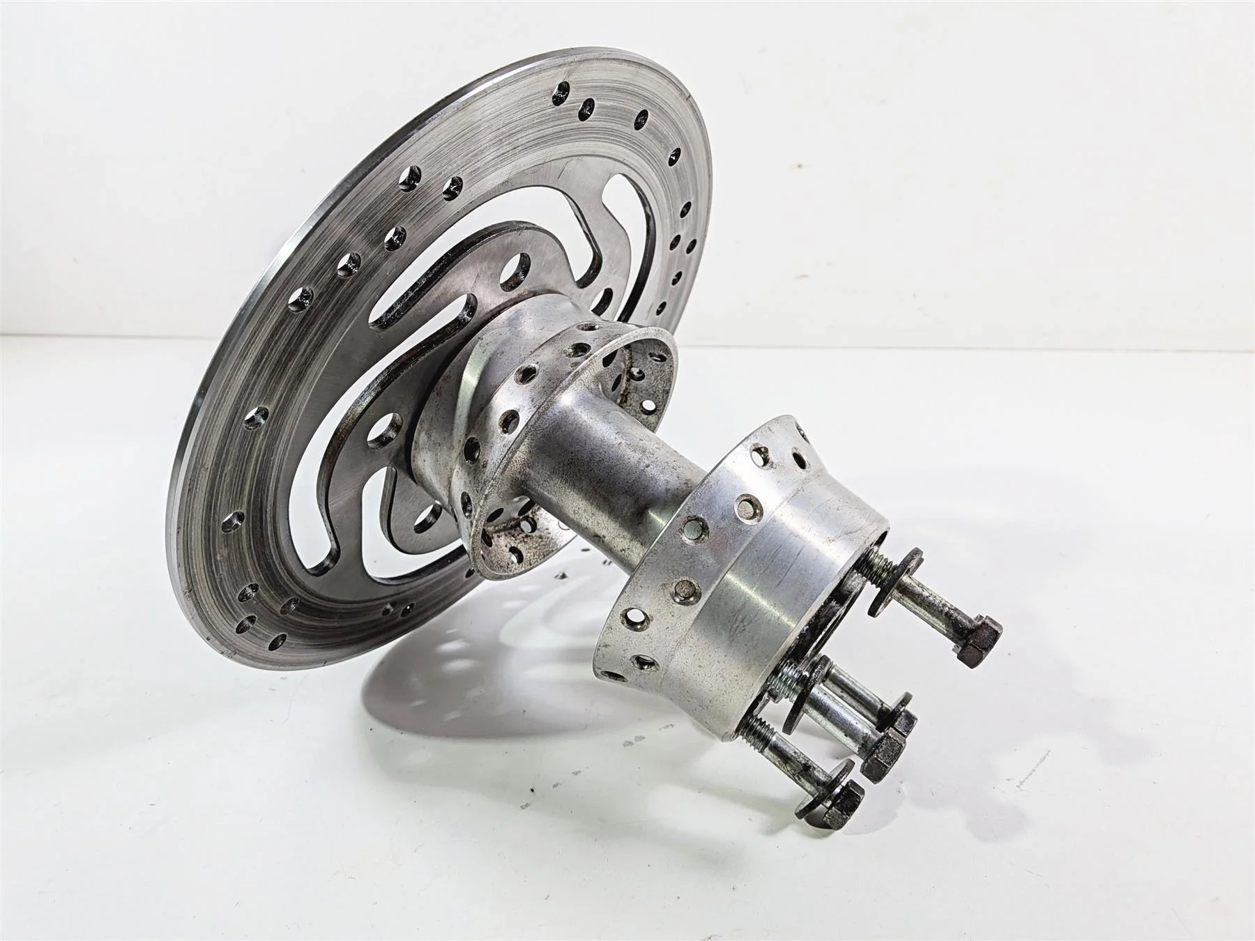 2007 Harley Dyna FXDB Street Bob Rear Wheel Hub Spoke 17" + Rotor 40979-06B - Image 6