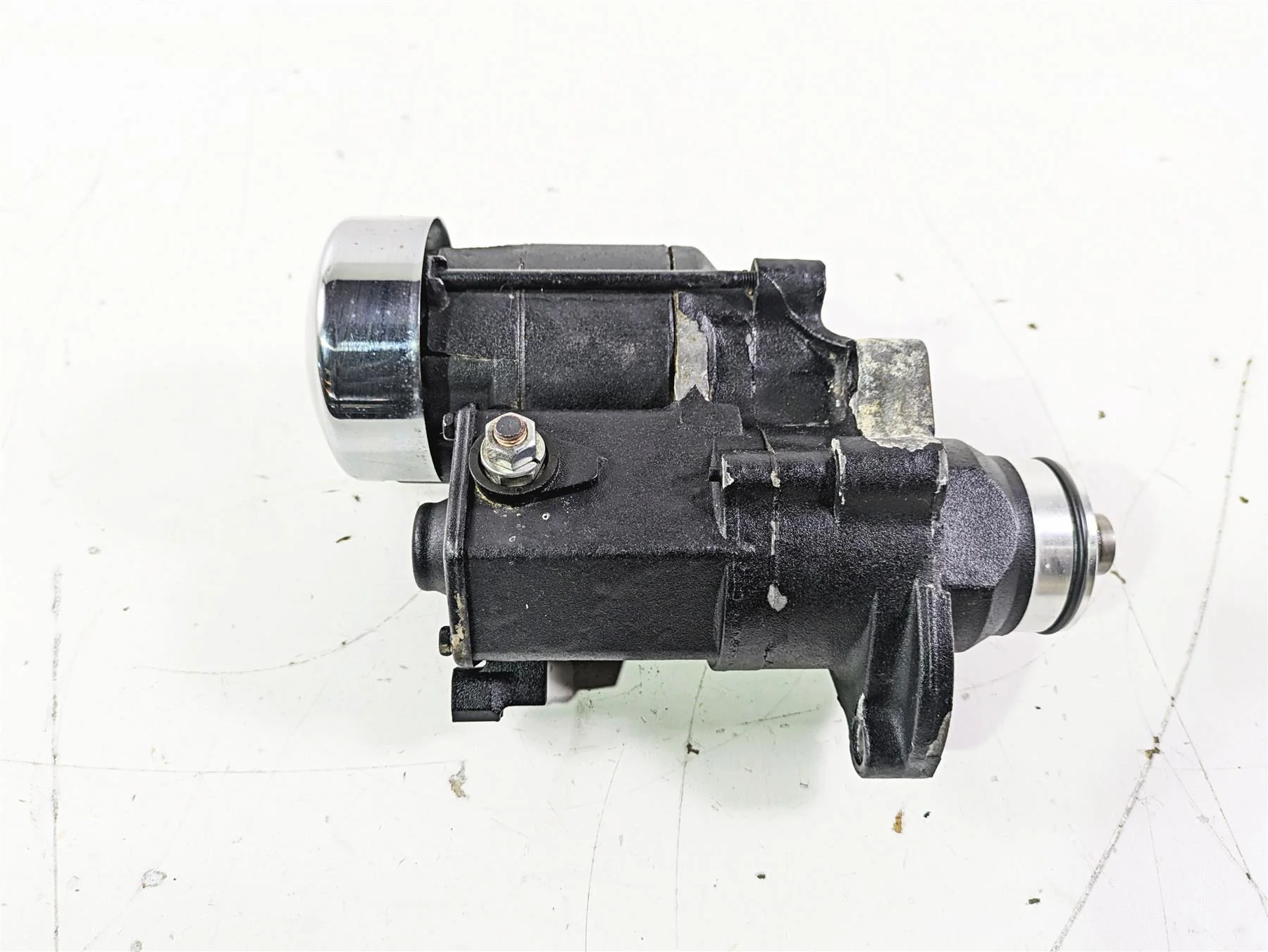 2007 Harley FXDWG Dyna Wide Glide Engine Starter Motor + Cover 31618-06A - Image 3