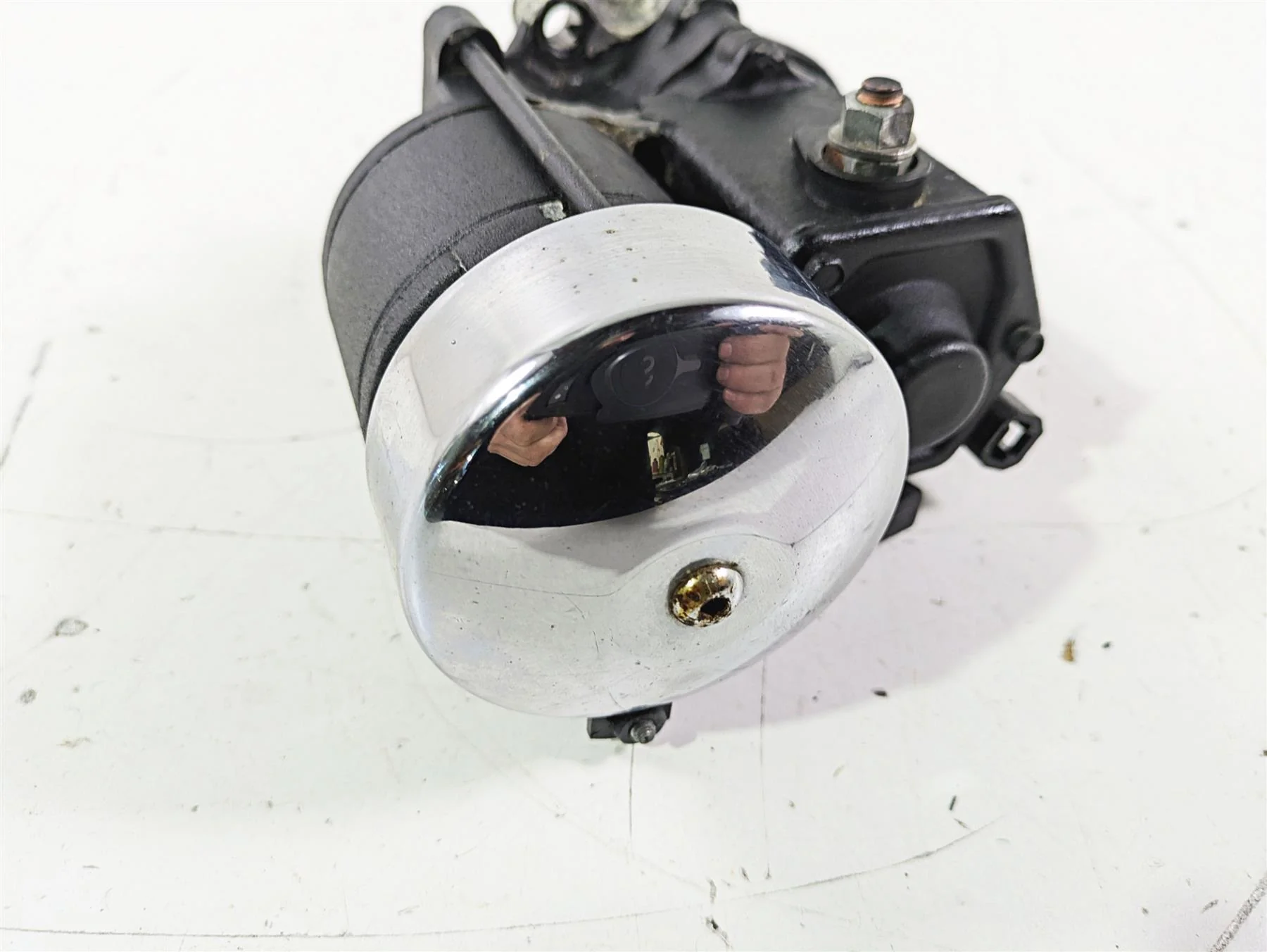 2007 Harley FXDWG Dyna Wide Glide Engine Starter Motor + Cover 31618-06A - Image 8