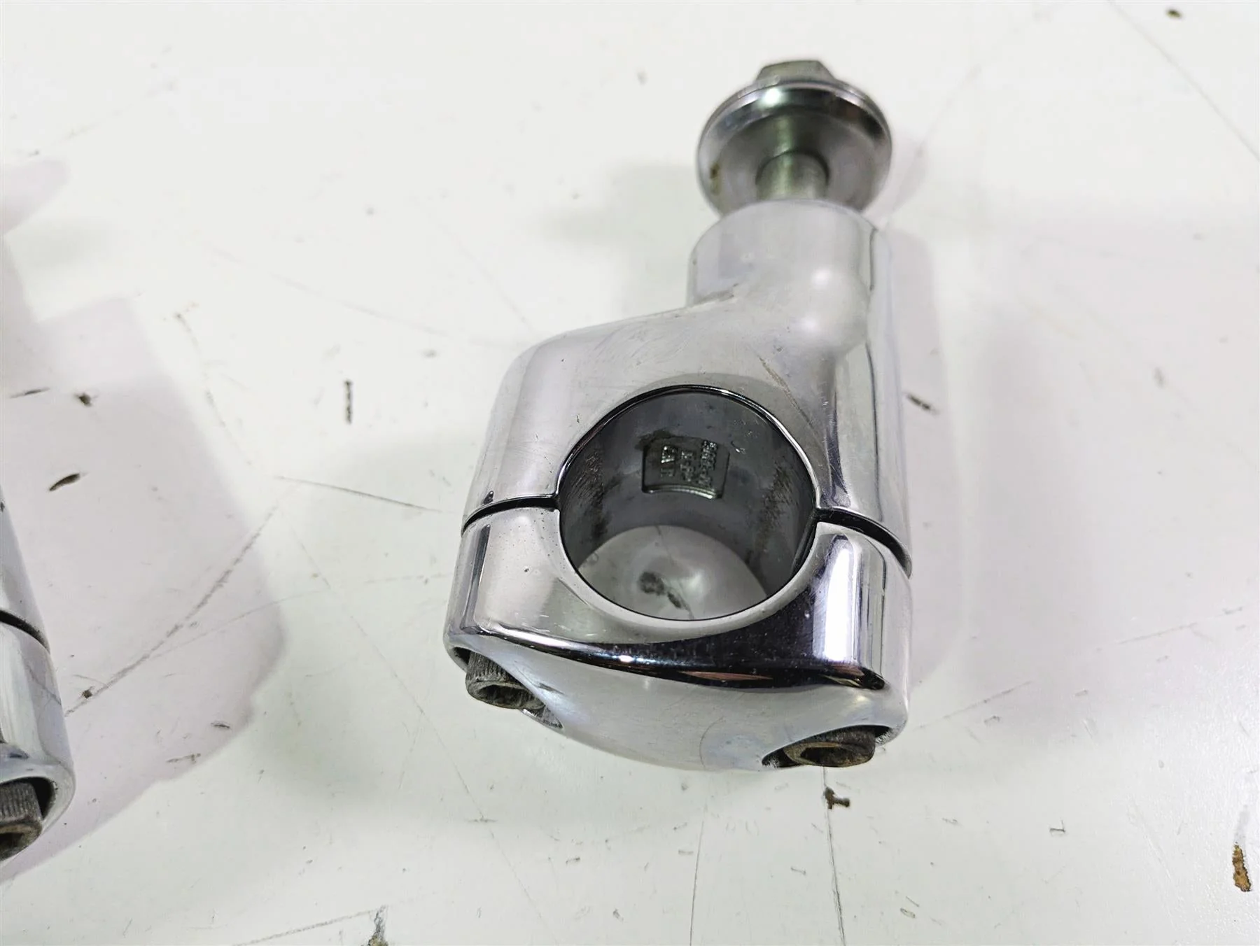 2007 Harley FXDWG Dyna Wide Glide Handlebar Riser Holder Clamp Mount 56613-06 - Image 4