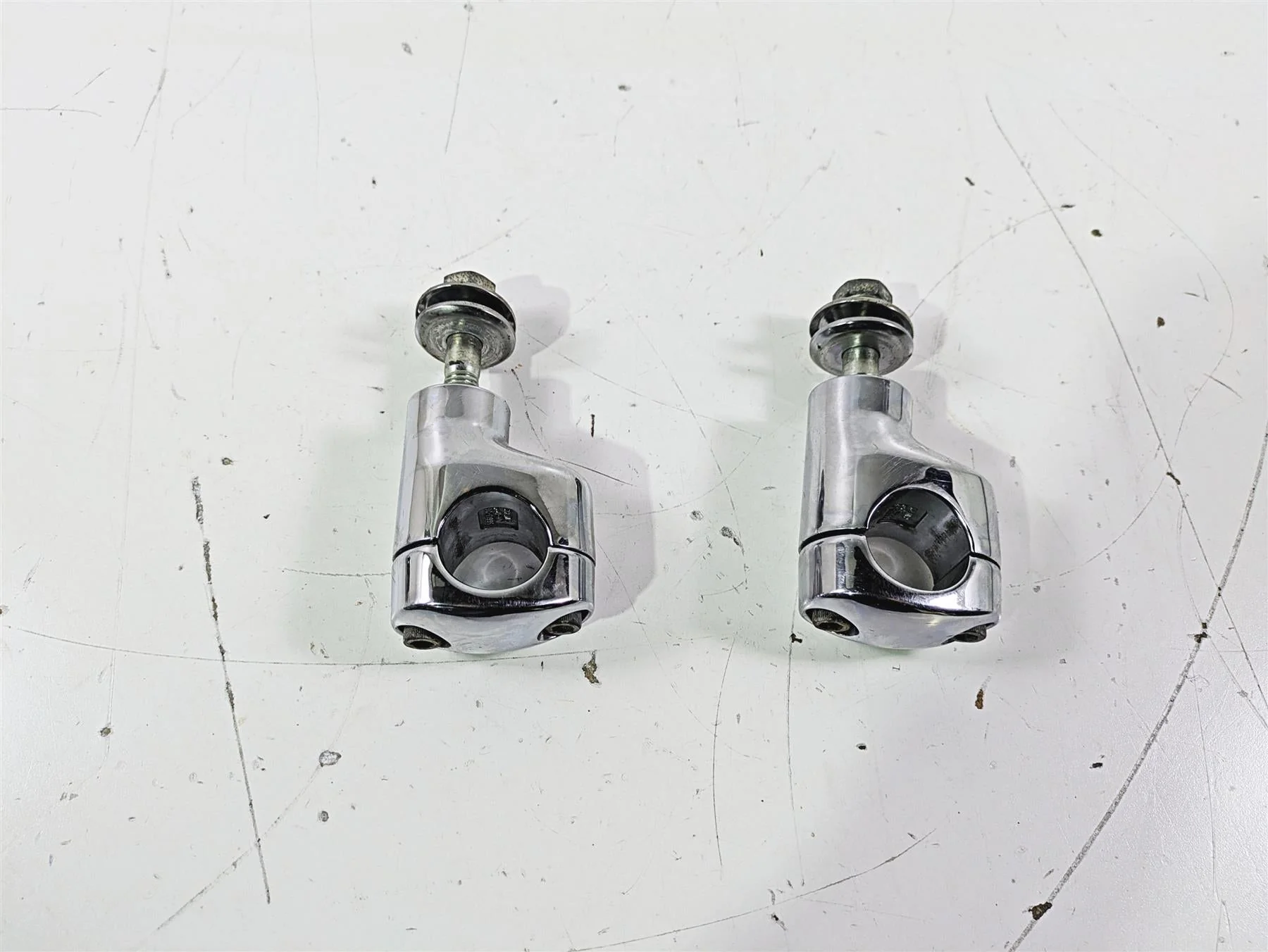 2007 Harley FXDWG Dyna Wide Glide Handlebar Riser Holder Clamp Mount 56613-06 - Image 6