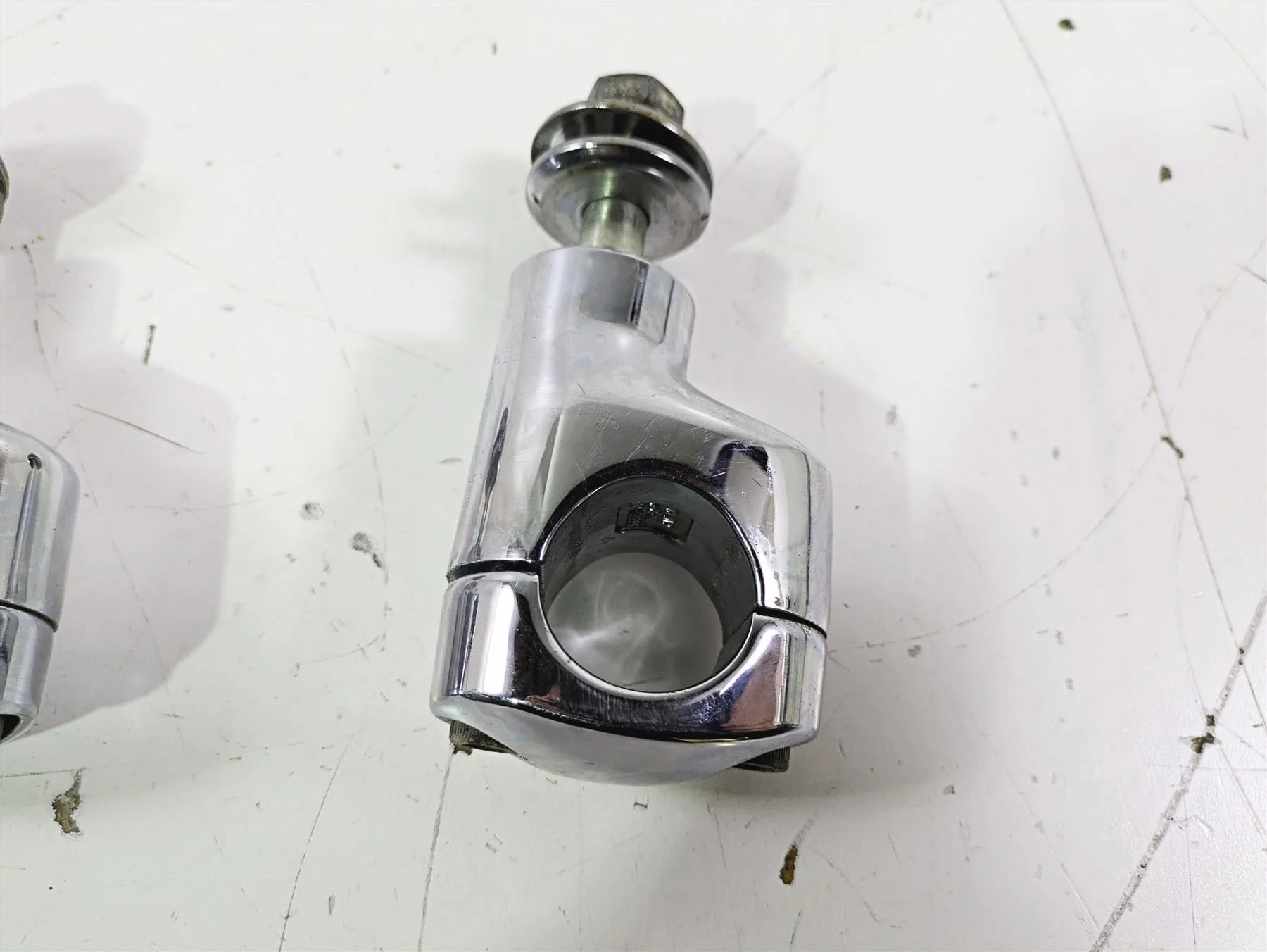 2007 Harley FXDWG Dyna Wide Glide Handlebar Riser Holder Clamp Mount 56613-06 - Image 7