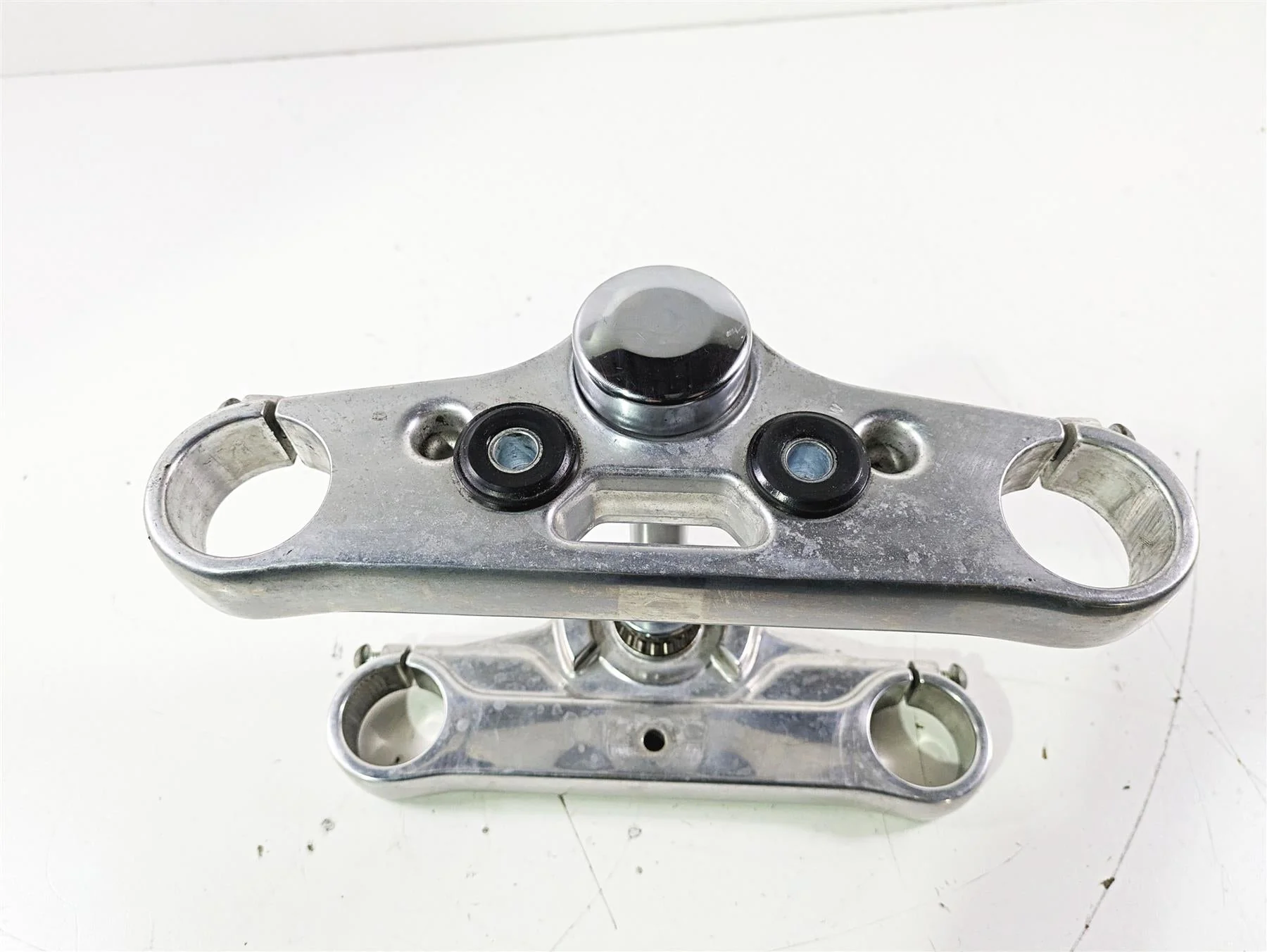 2007 Harley FXDWG Dyna Wide Glide Lower & Upper Triple Tree 49mm Set 46317-07 - Image 5