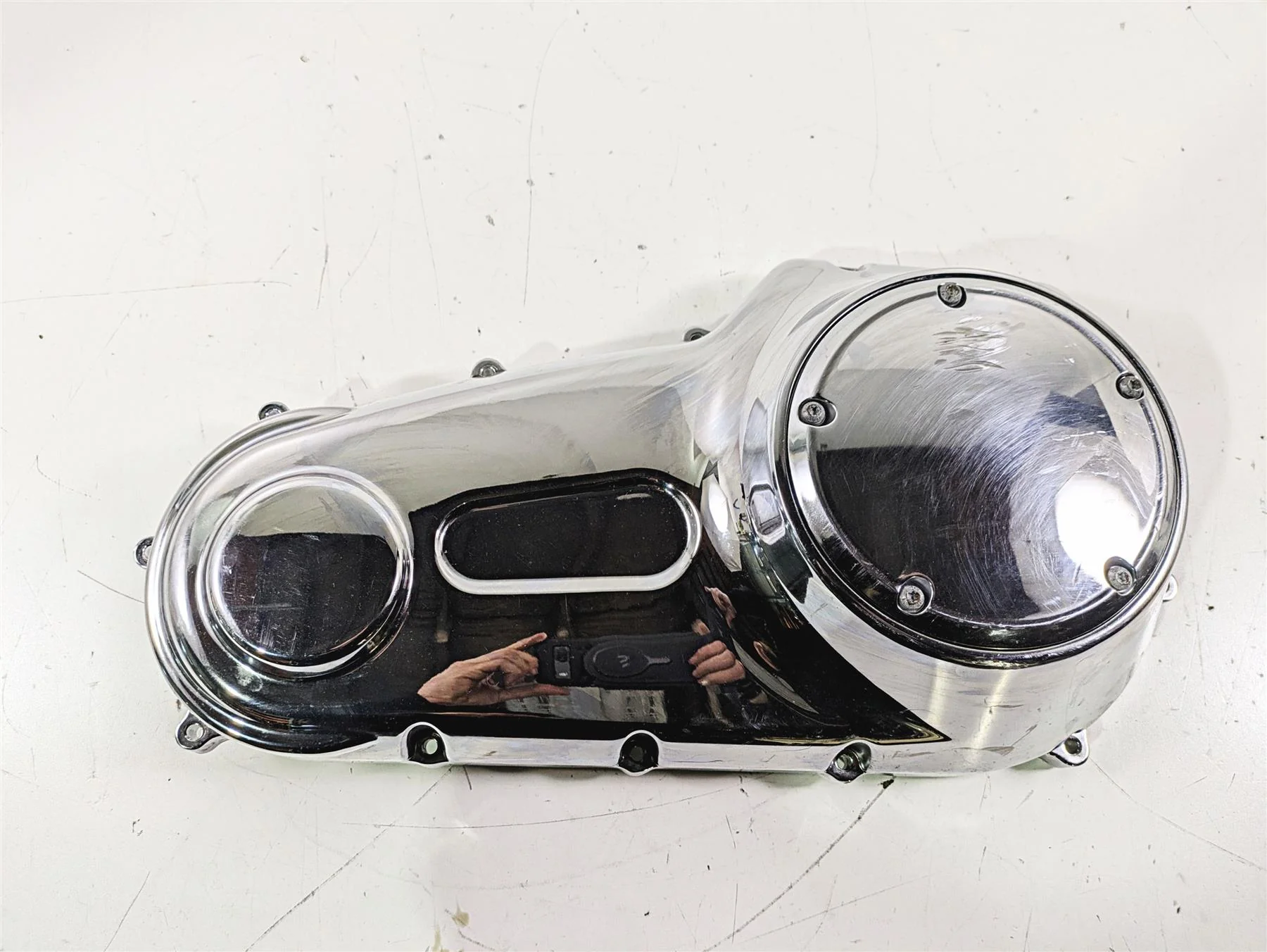 2007 Harley FXDWG Dyna Wide Glide Outer Primary Drive Clutch Cover 60784-06 - Image 5