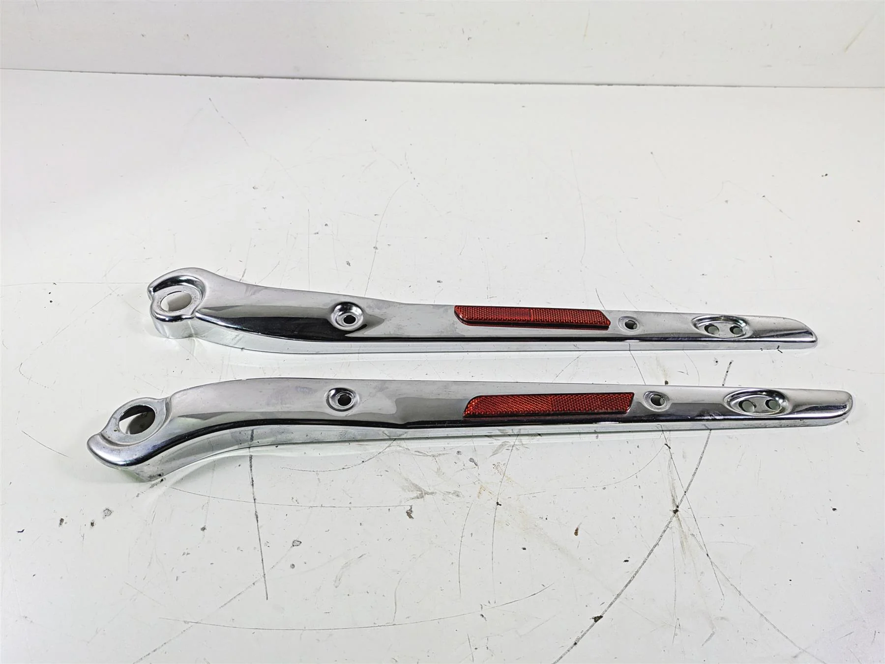 2007 Harley FXDWG Dyna Wide Glide Rear Fender Chrome Struts Braces 59893-06 - Image 3