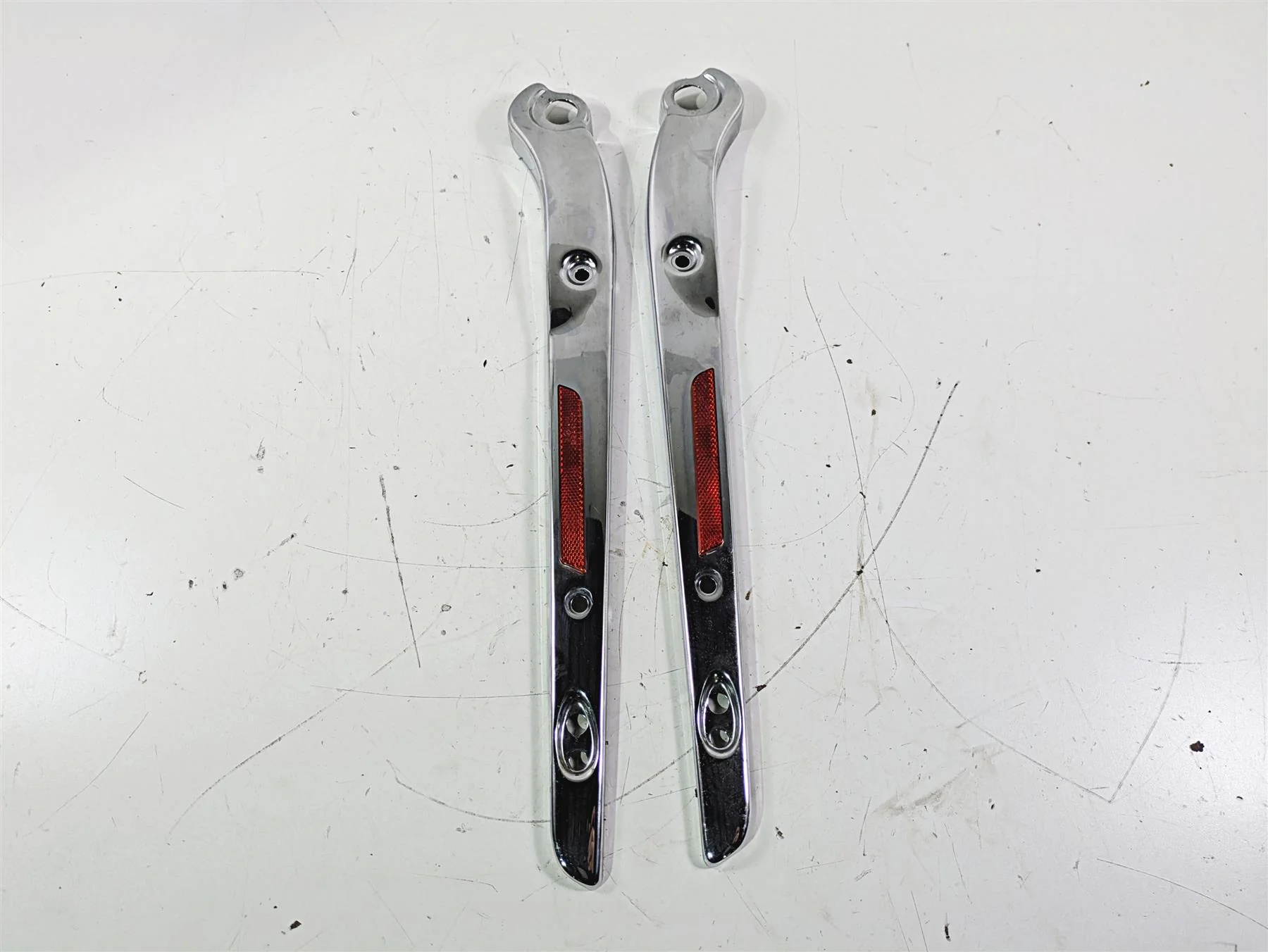 2007 Harley FXDWG Dyna Wide Glide Rear Fender Chrome Struts Braces 59893-06 - Image 4