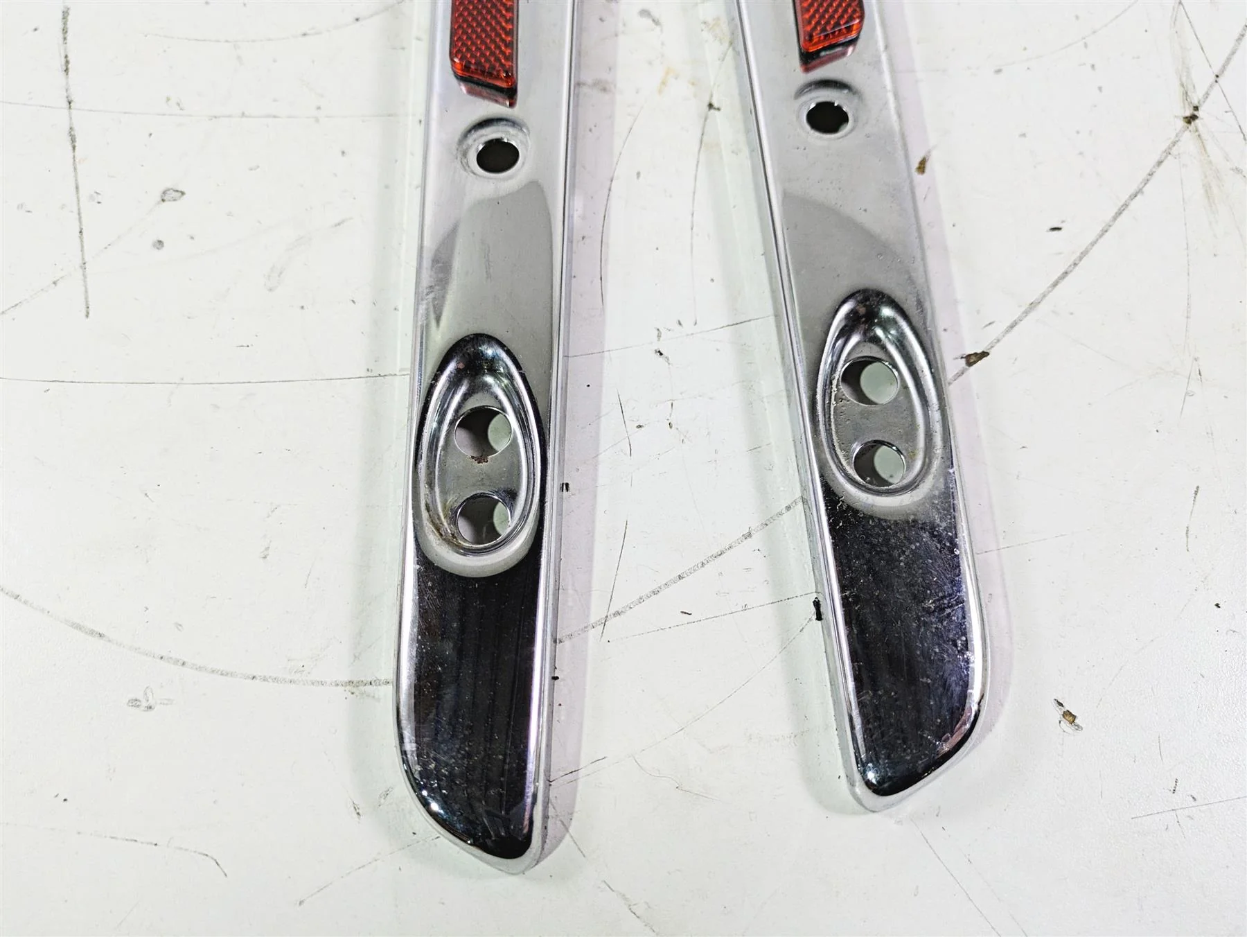 2007 Harley FXDWG Dyna Wide Glide Rear Fender Chrome Struts Braces 59893-06 - Image 5