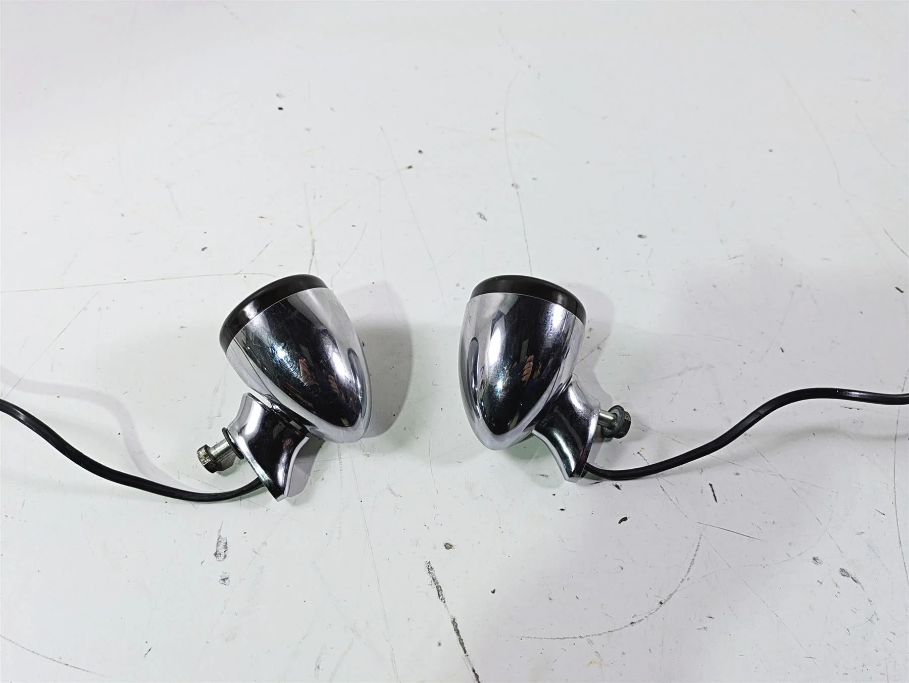 2007 Harley FXDWG Dyna Wide Glide Rear Smoked Led Blinkers Turn Signals 68977-00 - Image 7