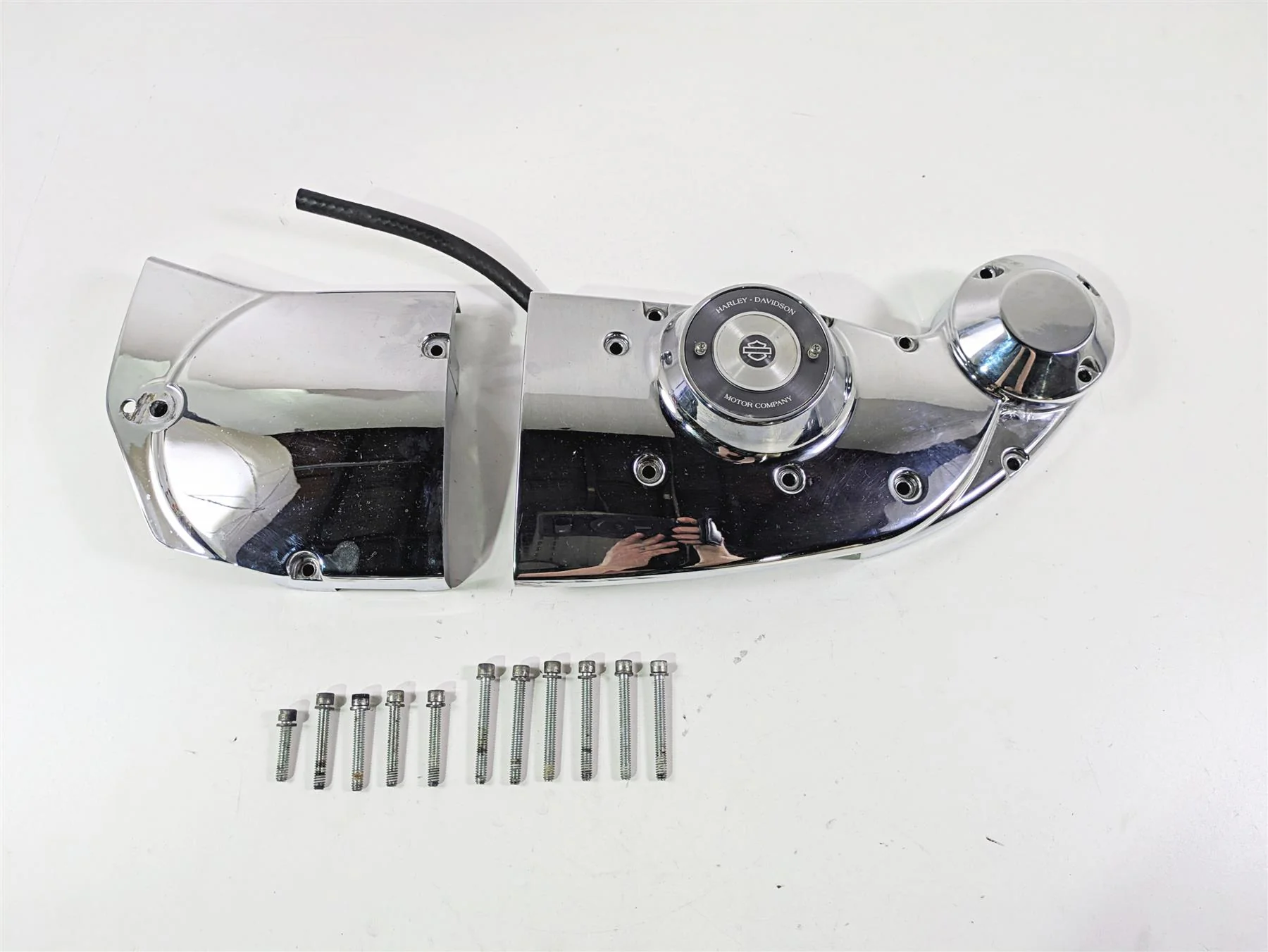 2007 Harley Sportster XL1200 C Engine Side Cams Cover Set 34910-04 25230-04