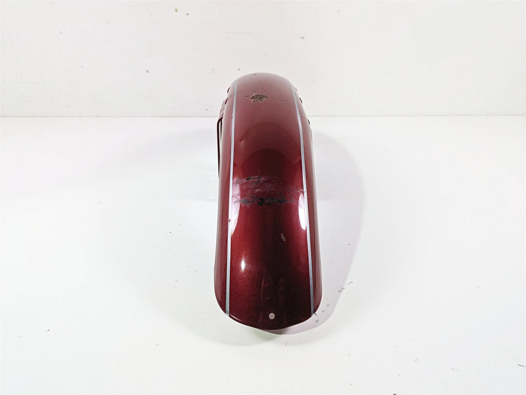 2007 Harley Sportster XL1200 C Front Fender Fire Red Pearl - Dent 58998-83E - Image 3