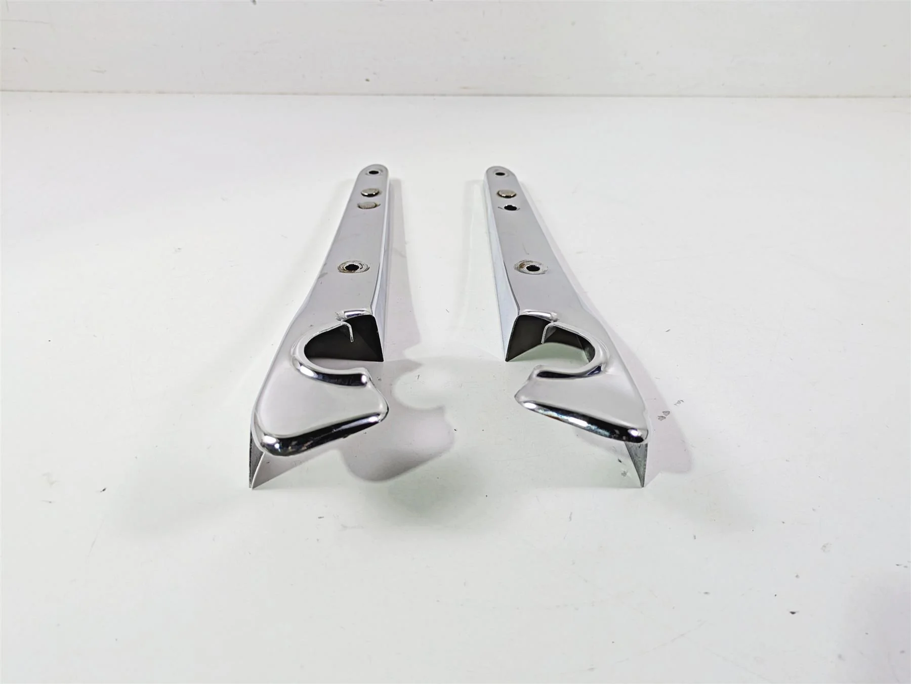 2007 Harley Sportster XL1200 C Rear Chrome Frame Strut Covers 59902-04 59903-04 - Image 4