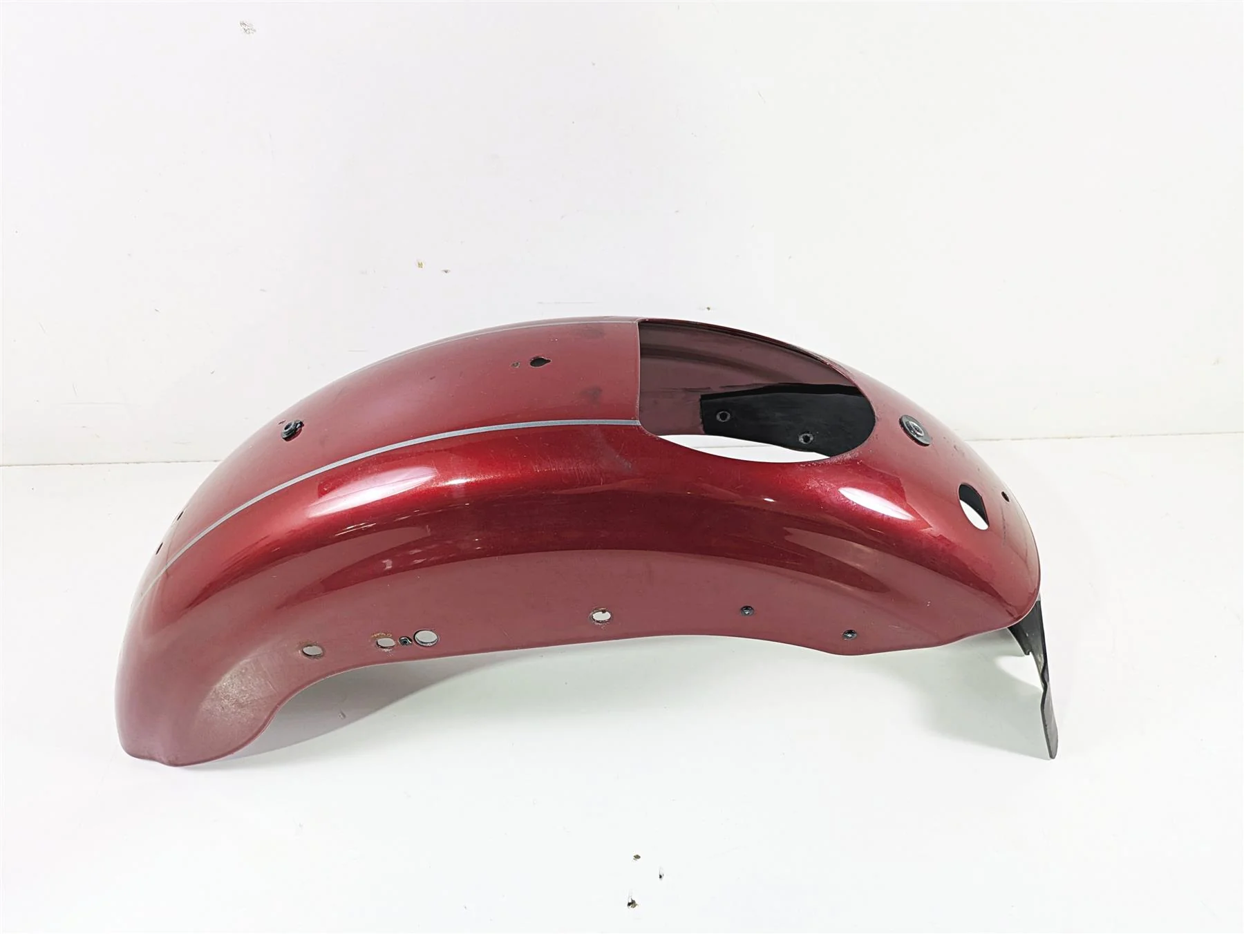 2007 Harley Sportster XL1200 C Rear Fender Fire Red Pearl Silver Stripe 59847-10 - Image 12