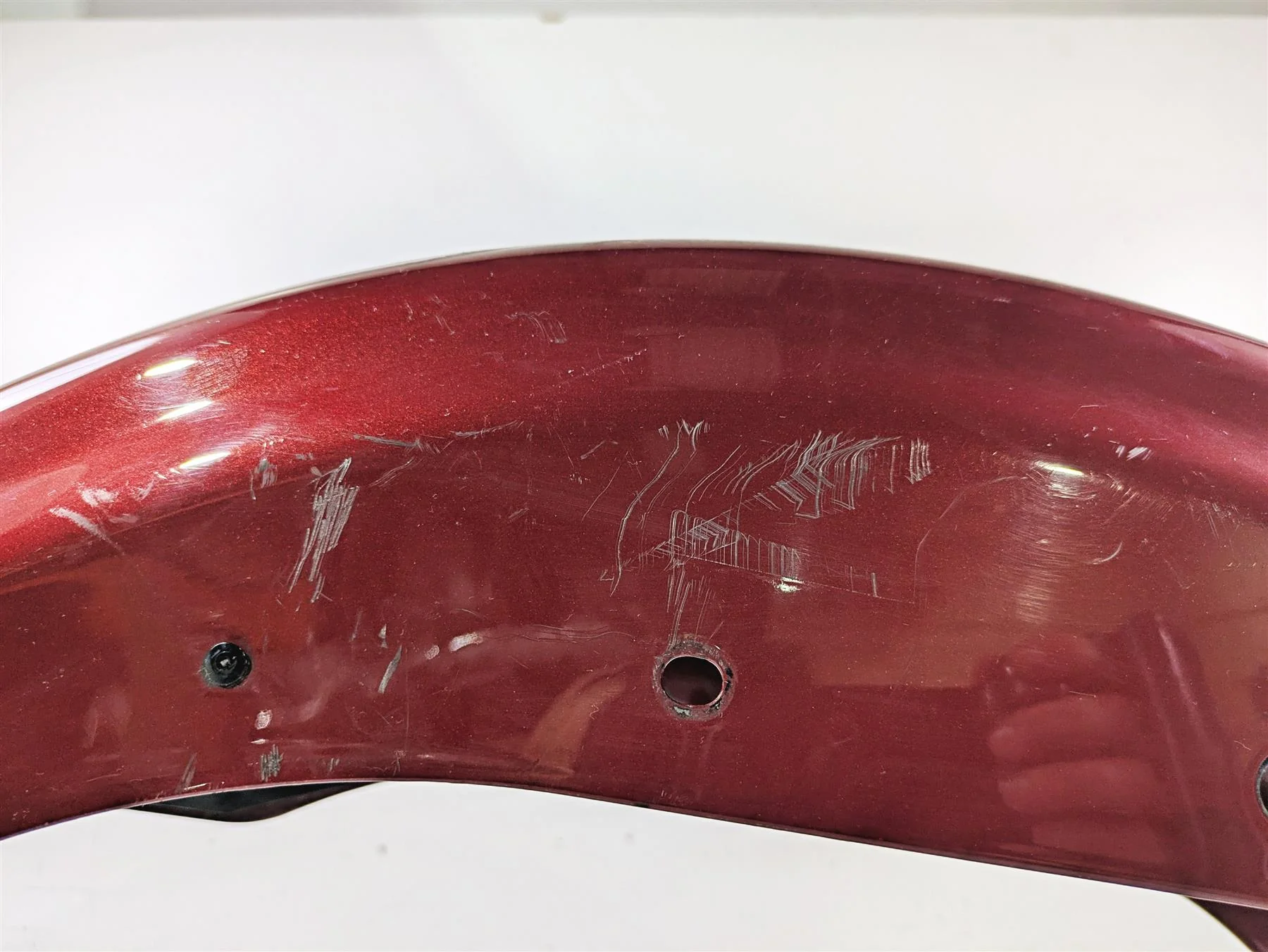 2007 Harley Sportster XL1200 C Rear Fender Fire Red Pearl Silver Stripe 59847-10 - Image 6