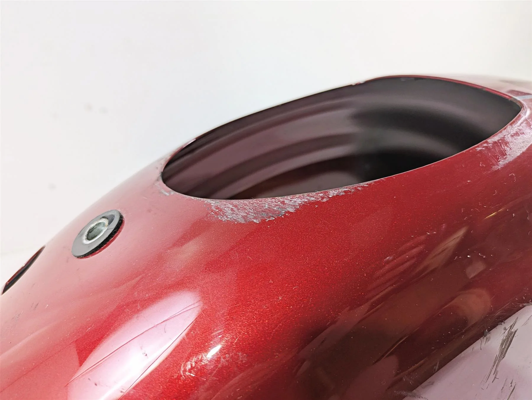 2007 Harley Sportster XL1200 C Rear Fender Fire Red Pearl Silver Stripe 59847-10 - Image 7