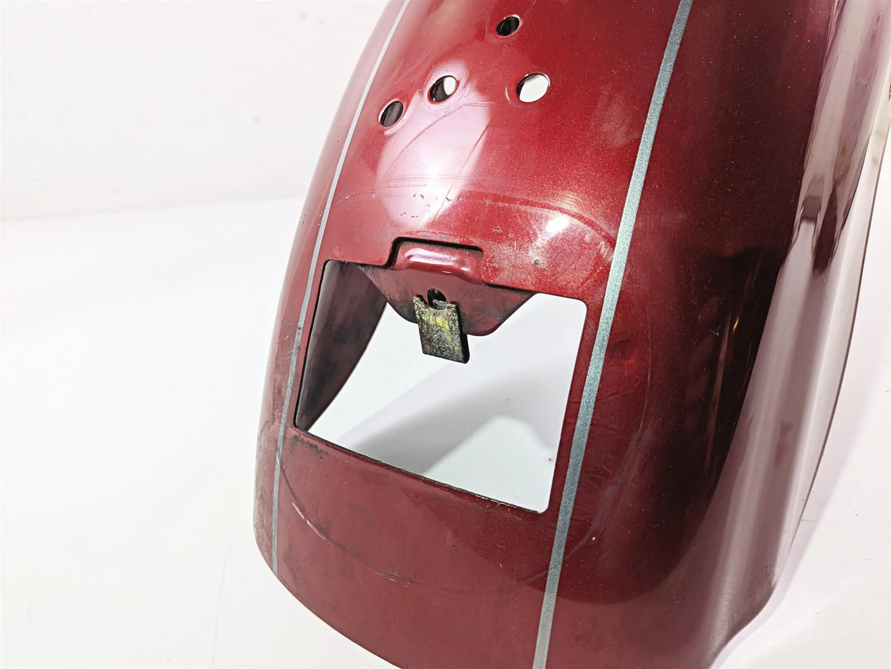 2007 Harley Sportster XL1200 C Rear Fender Fire Red Pearl Silver Stripe 59847-10 - Image 9