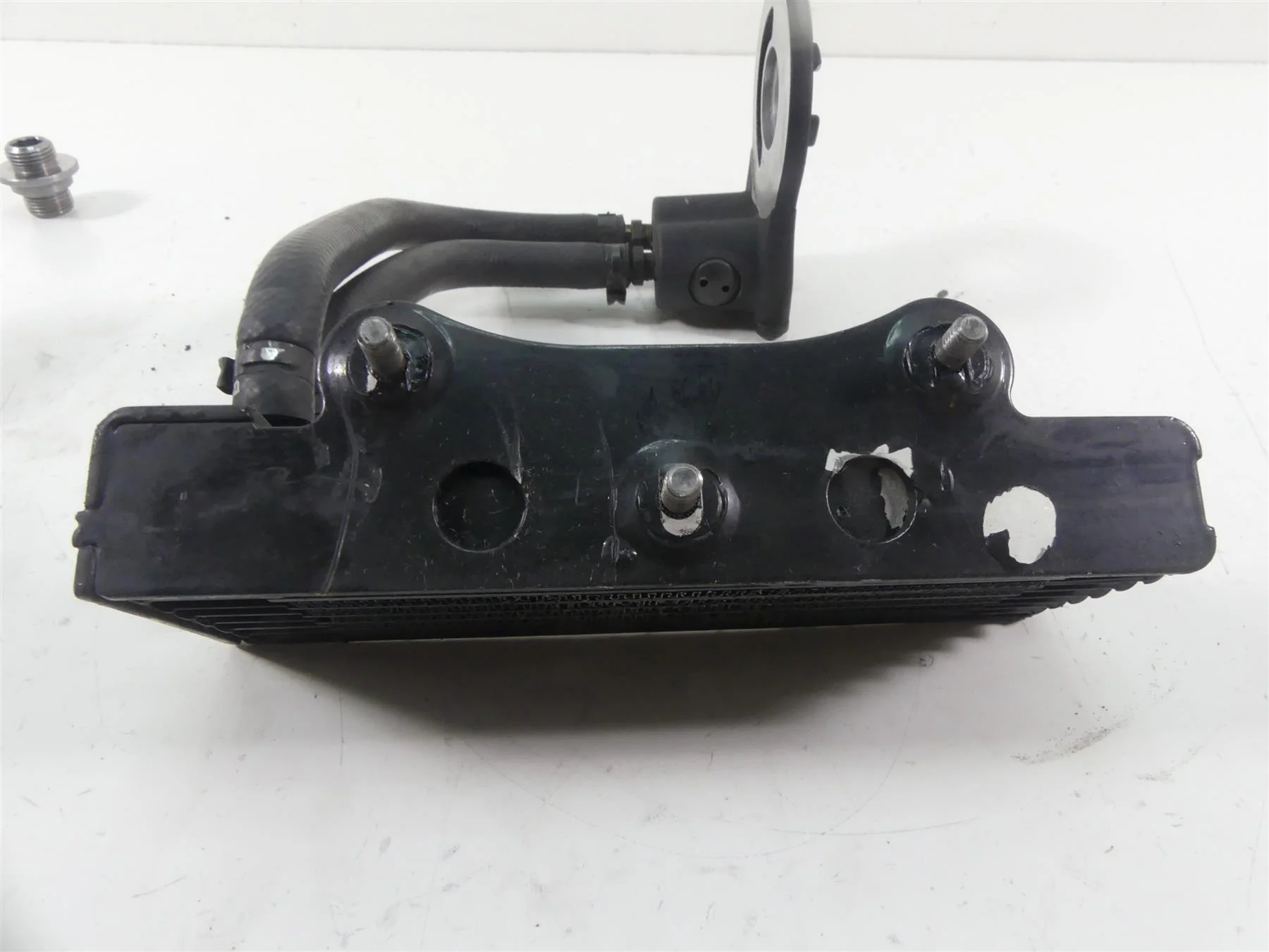 2007 Harley Touring FLHR SE CVO Road King Oil Cooler Radiator + Adapter 63068-07 - Image 7