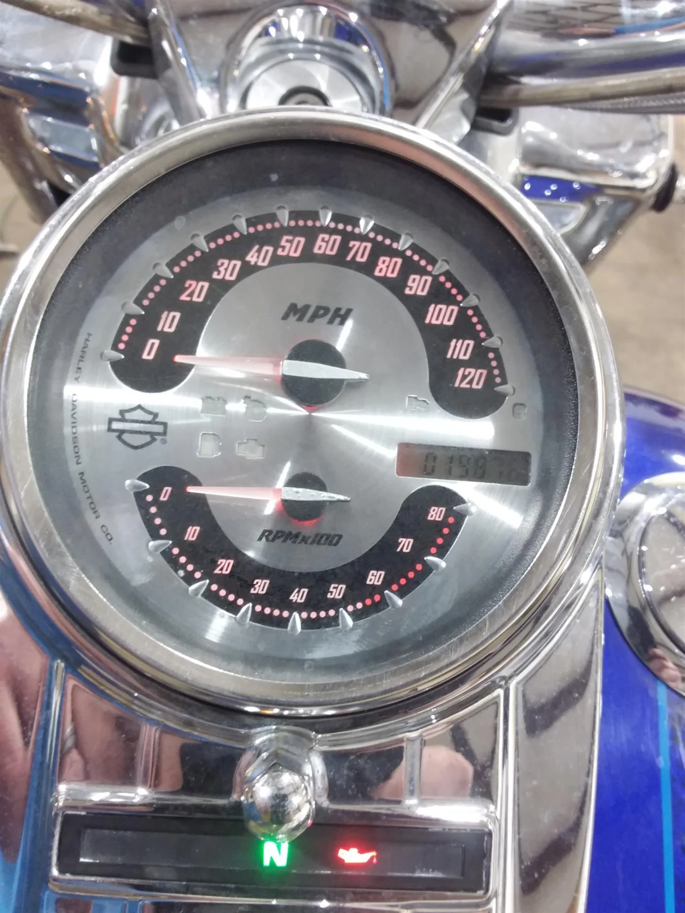 2007 Harley Touring FLHR SE CVO Road King Speedometer Speedo Gauge -19K 74718-07 - Image 2