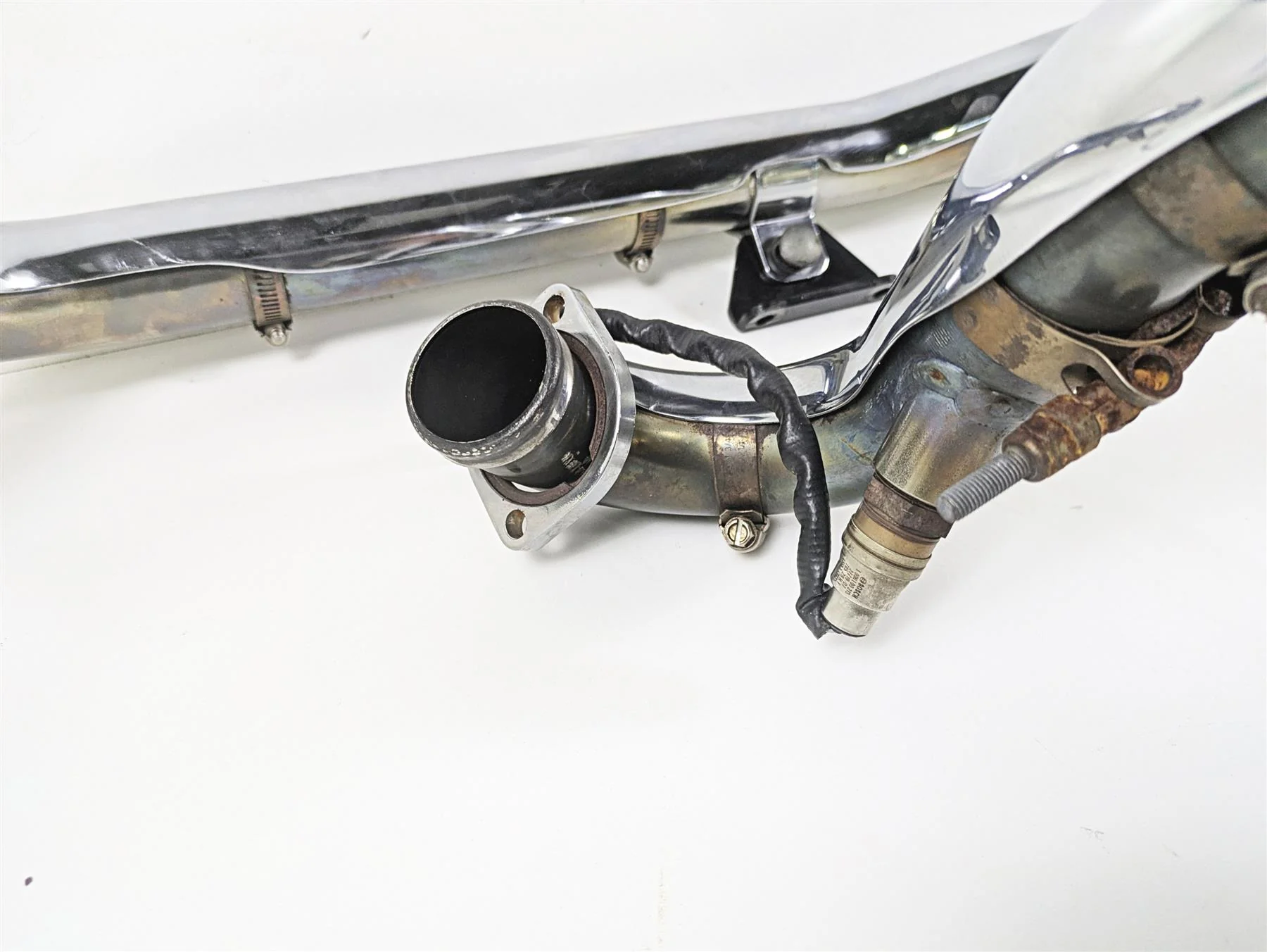 2007 Harley Touring FLHRSE CVO Road King Bassani True Duals Header & Slip On Muffler Exhaust Set 11215A - Image 5