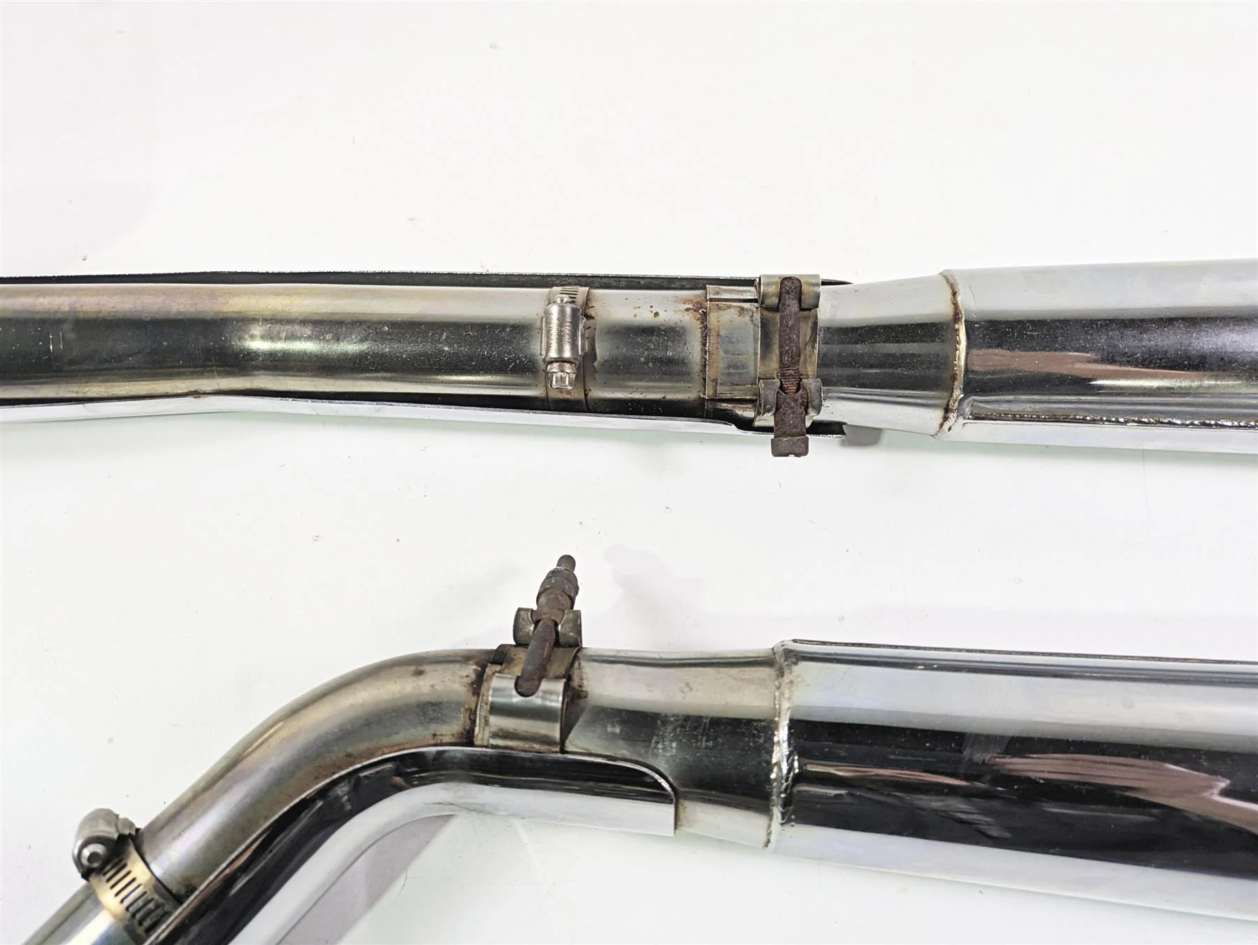 2007 Harley Touring FLHRSE CVO Road King Bassani True Duals Header & Slip On Muffler Exhaust Set 11215A - Image 9