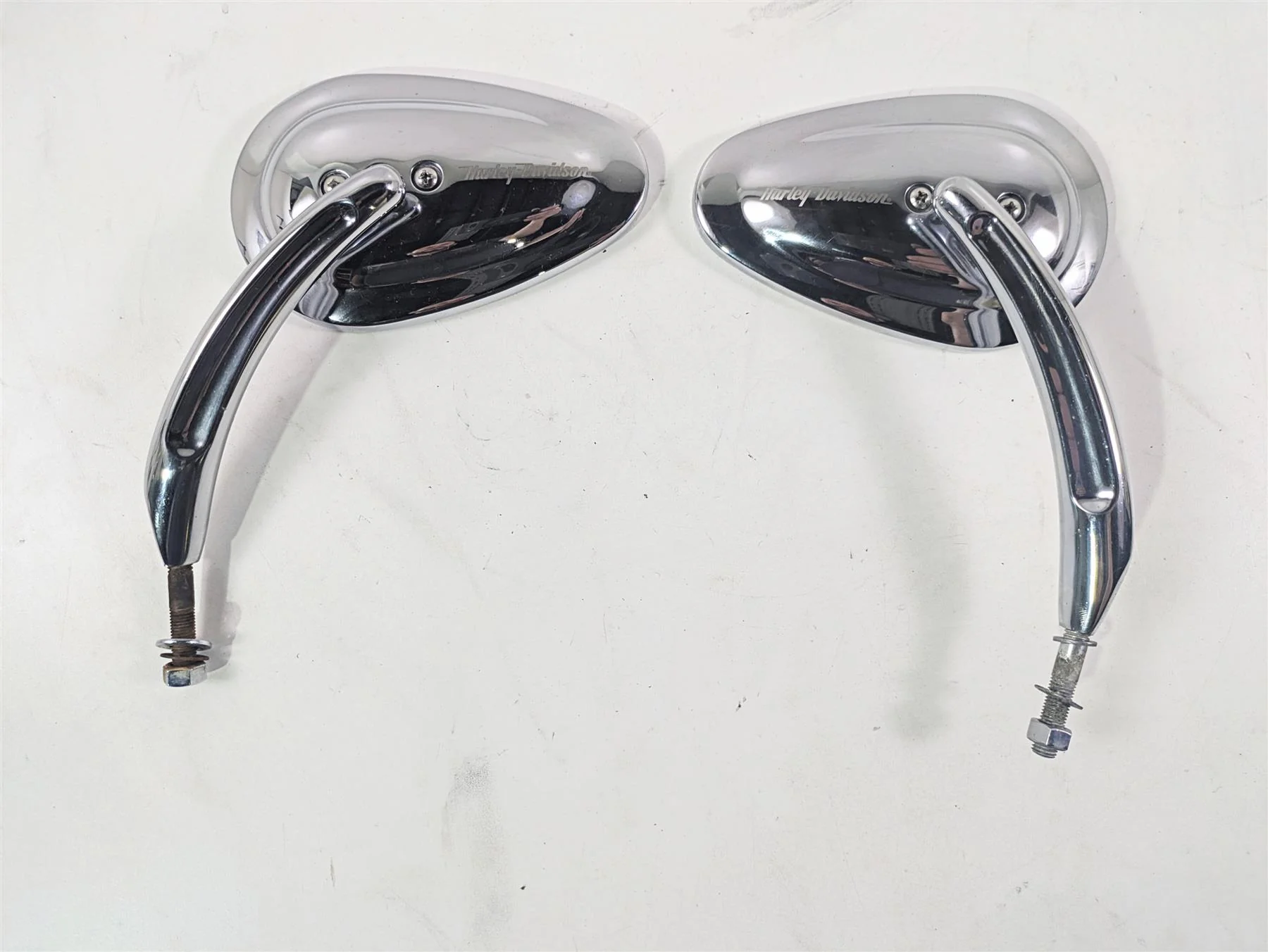 2007 Harley Touring FLHRSE CVO Road King Rear View Mirror Set 91927-03 91840-03B - Image 2