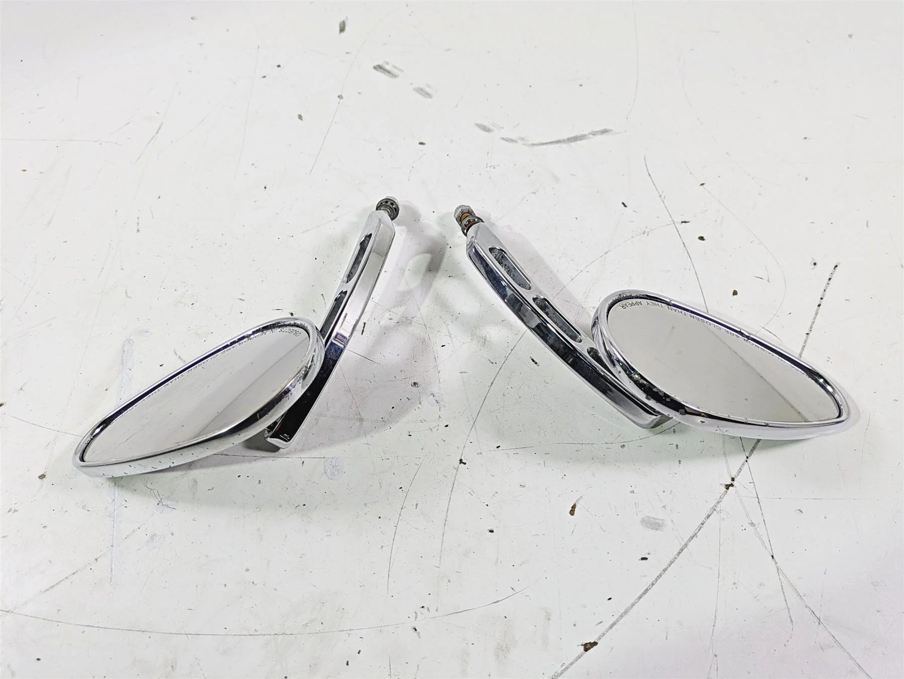 2007 Harley Touring FLHTCU SE CVO E-Glide Chrome Mirror Set - Pits 91951-07 - Image 3