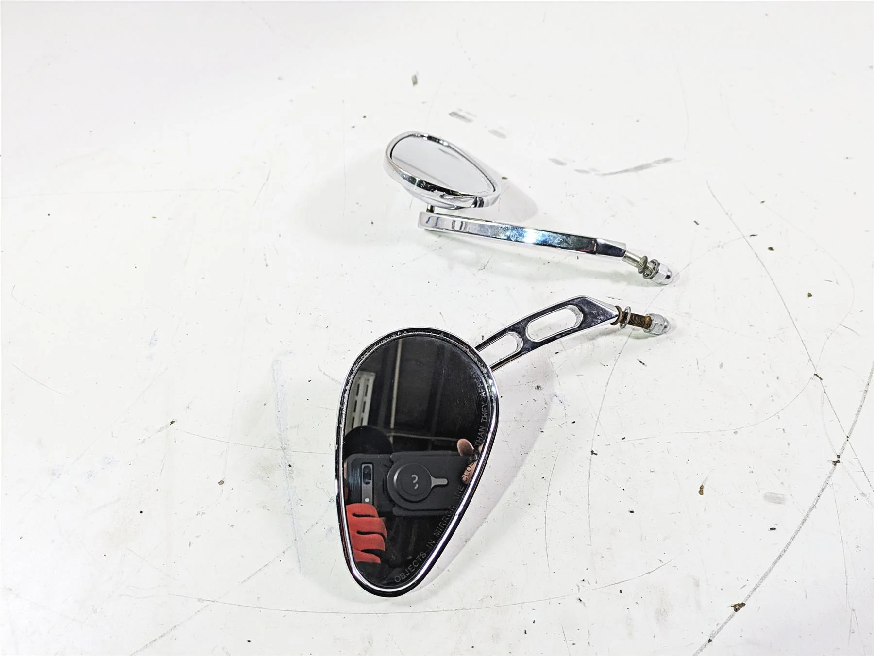 2007 Harley Touring FLHTCU SE CVO E-Glide Chrome Mirror Set - Pits 91951-07 - Image 4