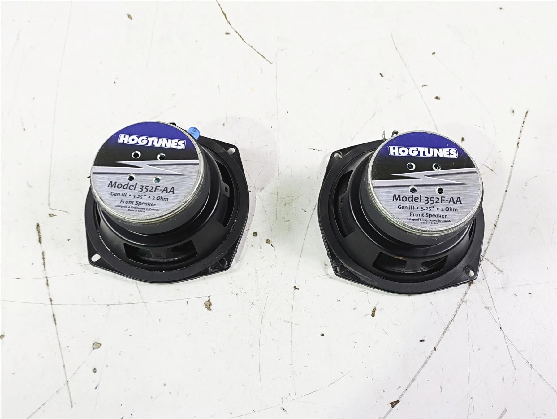 2007 Harley Touring FLHTCU SE CVO E-Glide Hogtunes 5.25" Front Speaker Set 352F-AA - Image 4